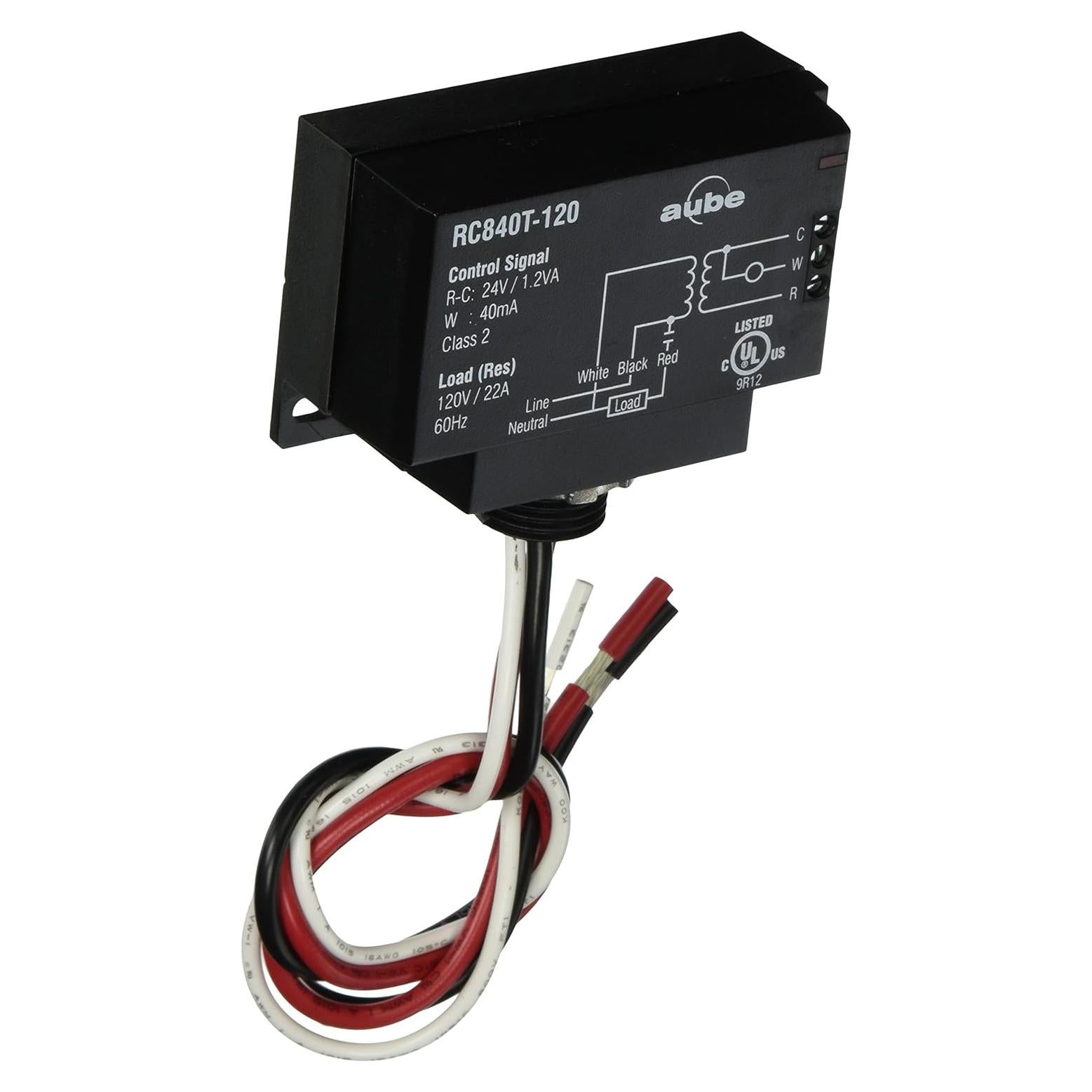 Relé Electromecánico Aube RC840T-120 con Transformador 24V