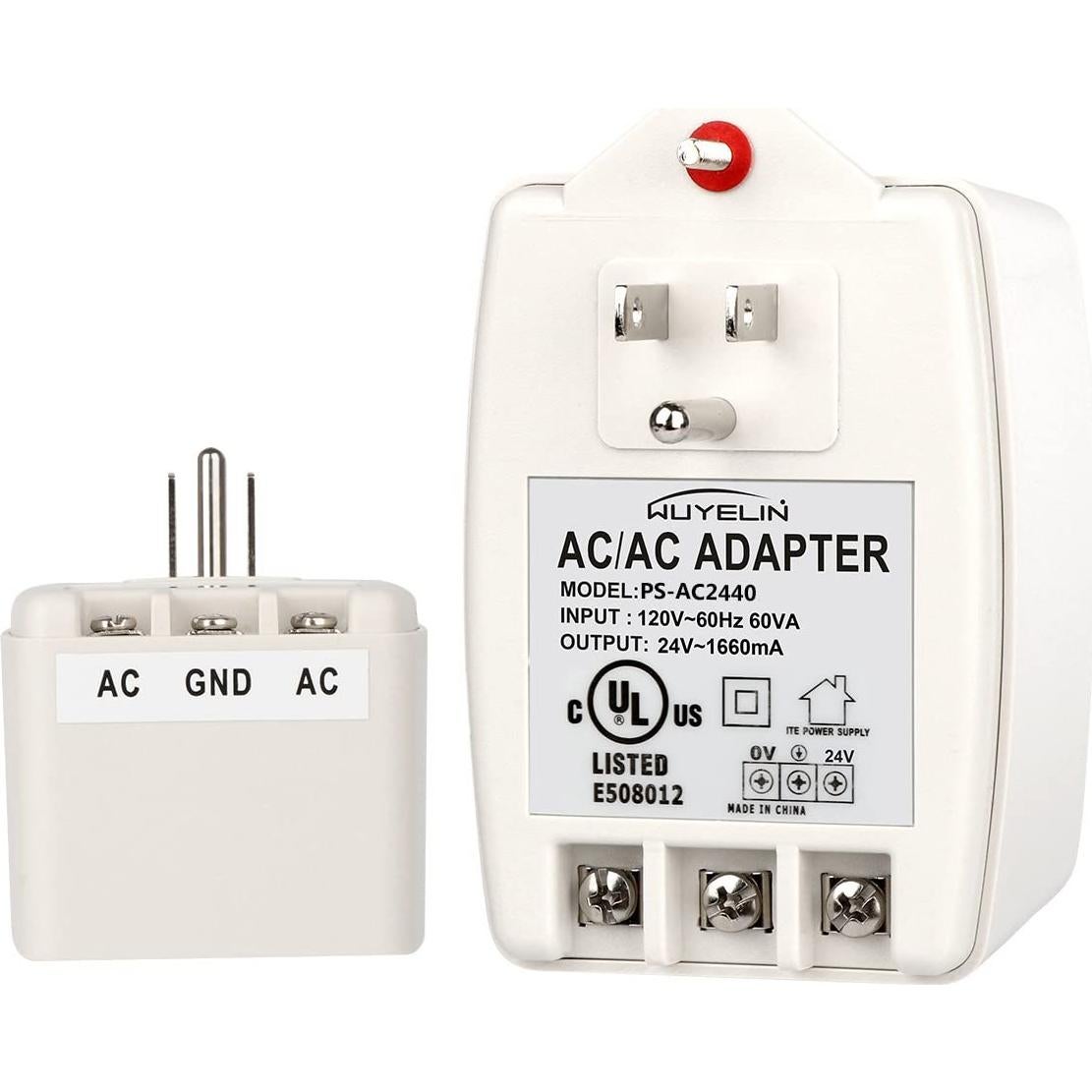 Transformador 24VAC 40VA WUYELIN para Timbres y Termostatos