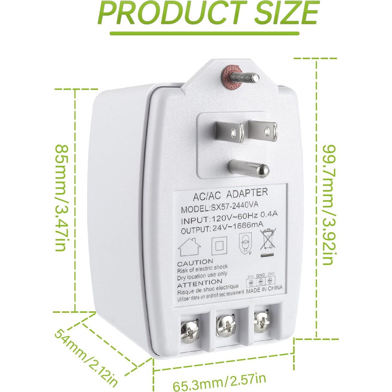 Transformador 24V 40VA EPLZON para Termostatos y Timbres
