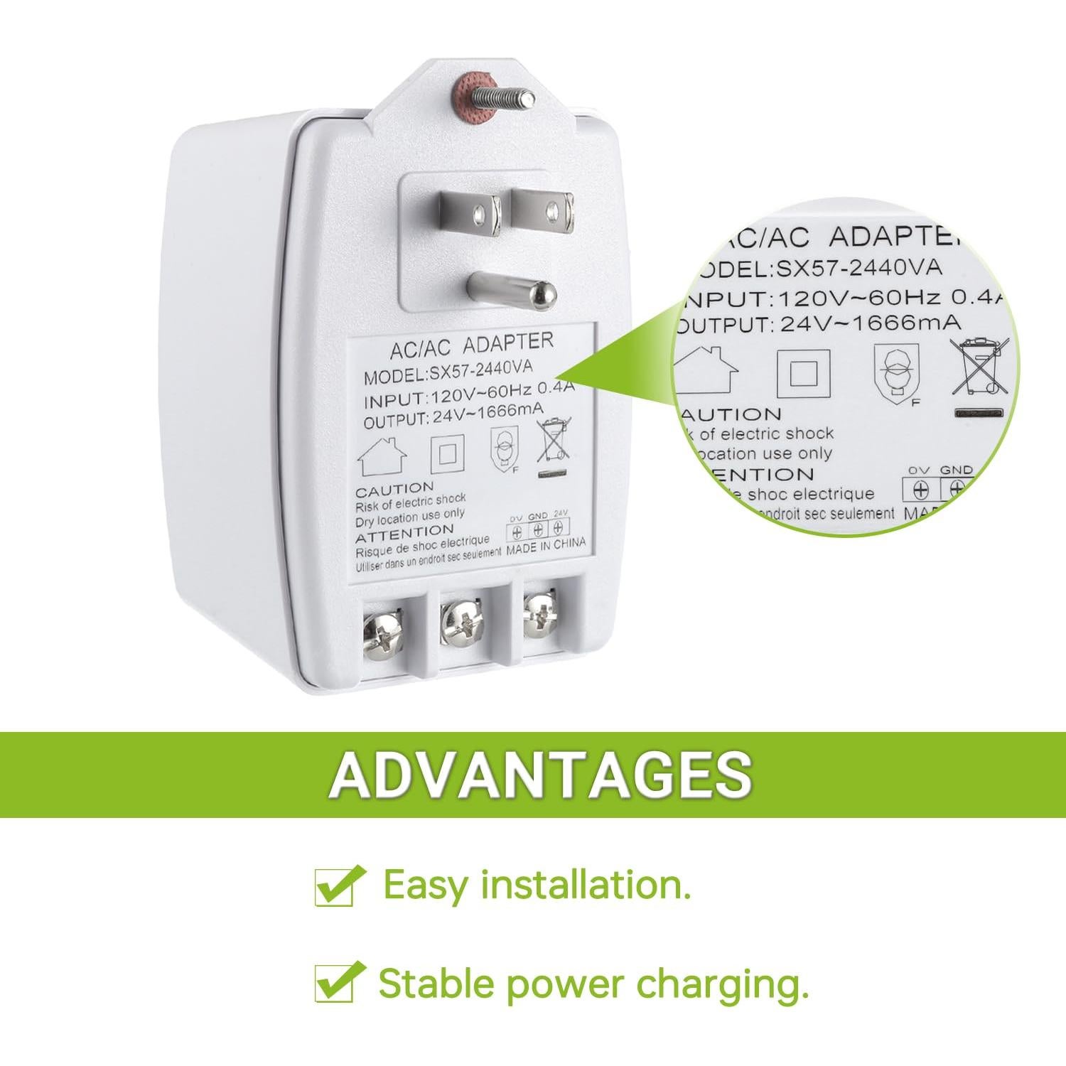 Transformador 24V 40VA EPLZON para Termostatos y Timbres