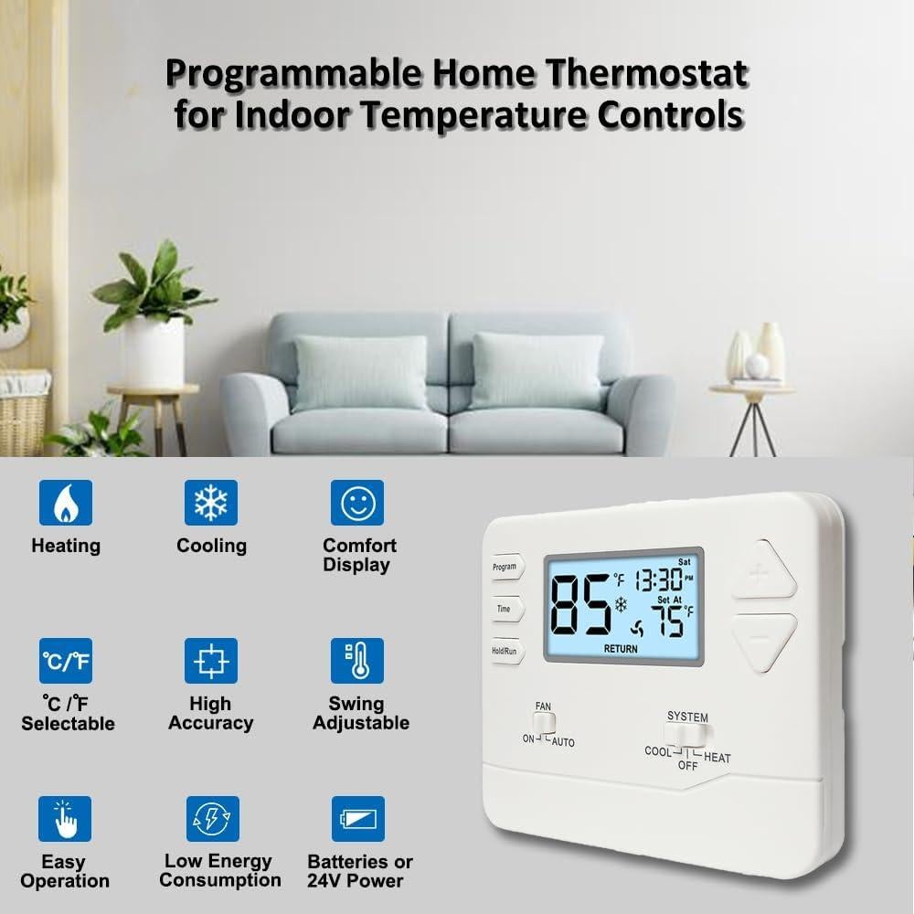 Termostato Digital Programable Miuputake STN605 Blanco 24V