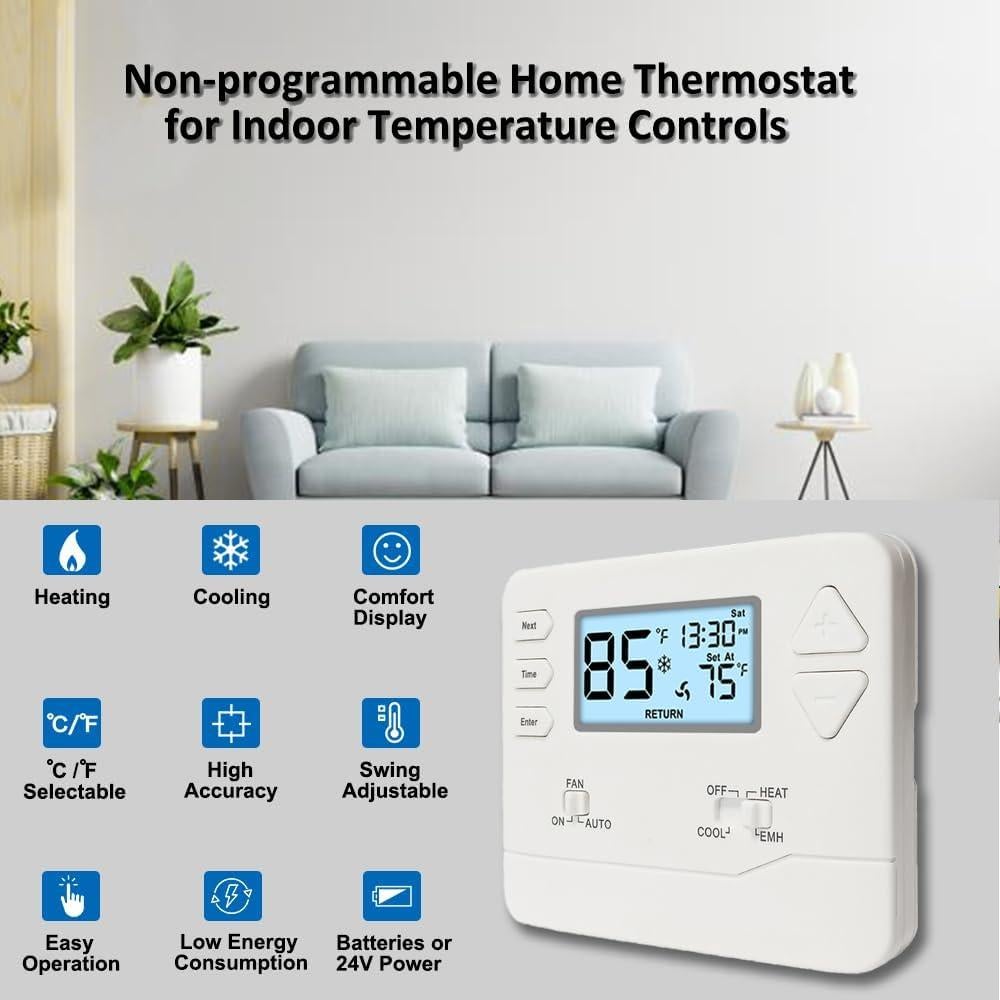 Termostato Miuputake STN621 Blanco 24V Bomba de Calor