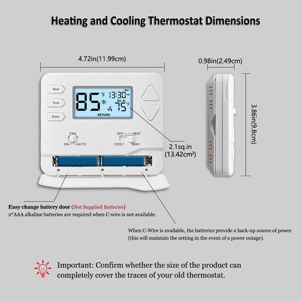 Termostato Miuputake STN621 Blanco 24V Bomba de Calor