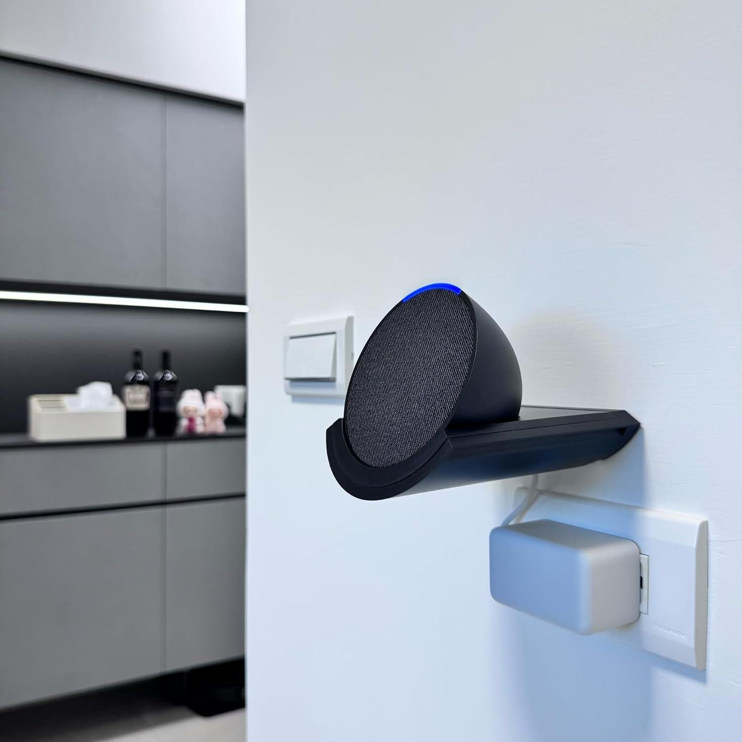 Estante de Montaje en Pared Sintron para Echo Pop - Negro