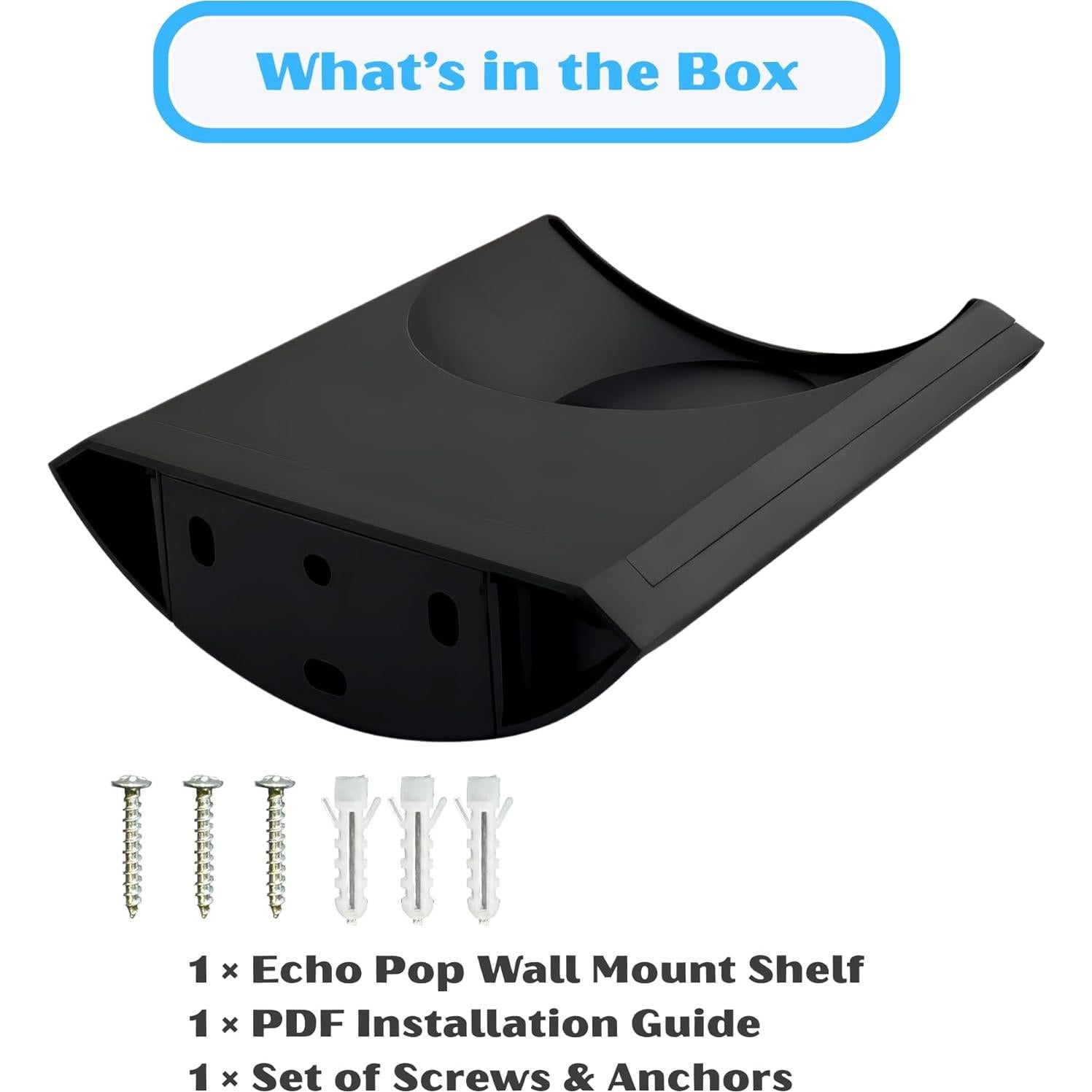 Estante de Montaje en Pared Sintron para Echo Pop - Negro