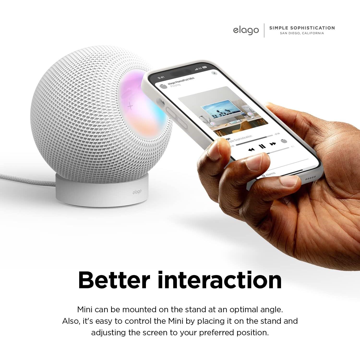 Soporte elago para HomePod Mini - Silicona Antideslizante Blanco