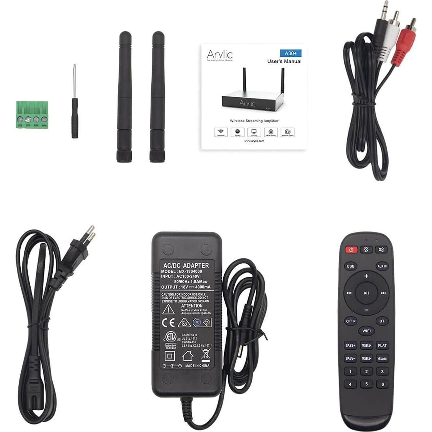 Amplificador Inalámbrico Arylic A30+ 35W Stereo WiFi Bluetooth