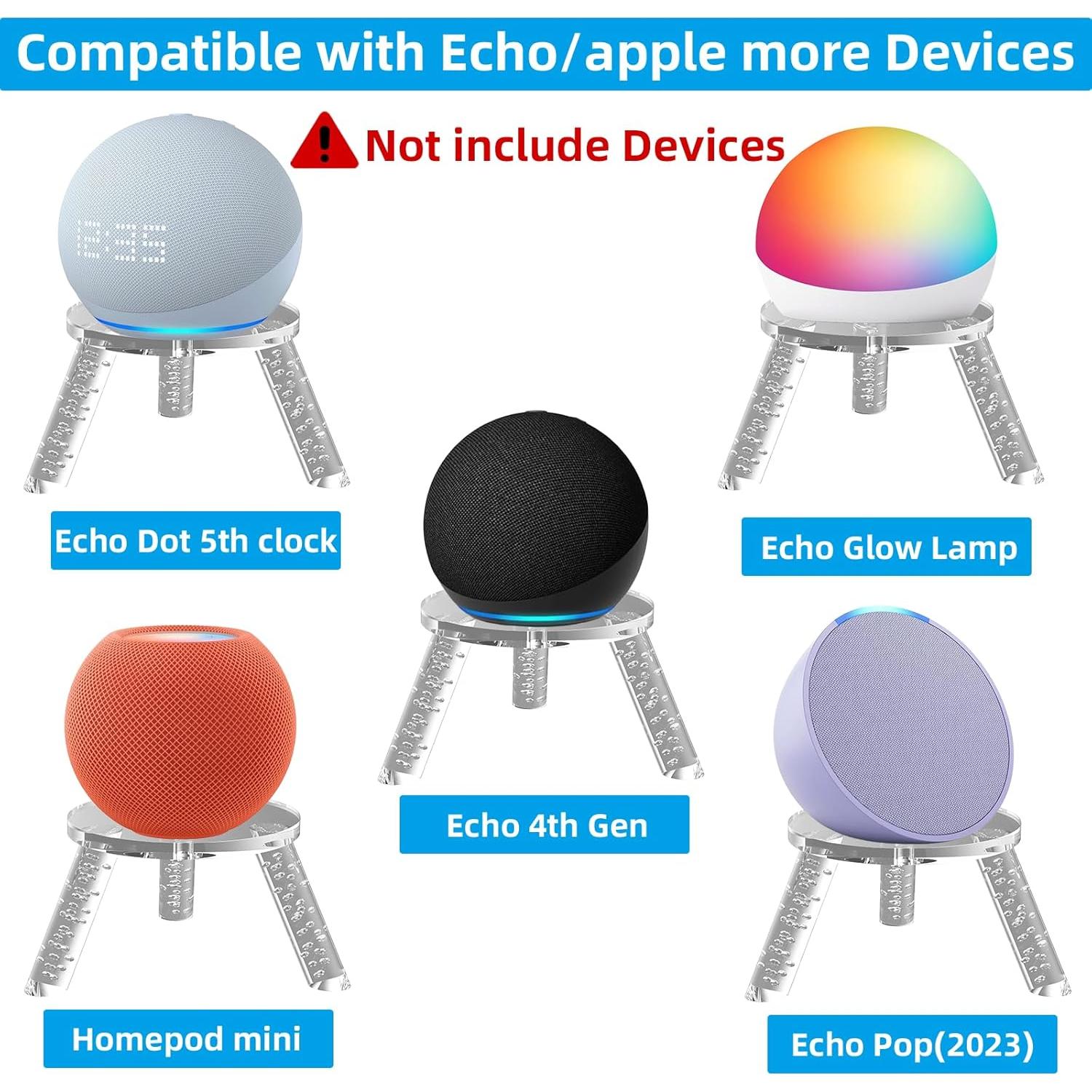 Soporte de Altavoz de Escritorio QenFree para Echo Spot y HomePod Mini