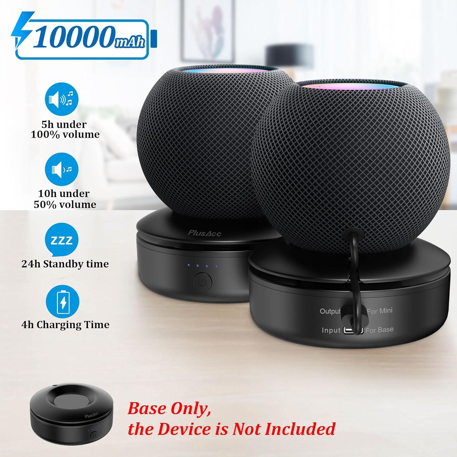 Base de Batería PlusAcc 10000mAh para HomePod Mini - Carga Portátil