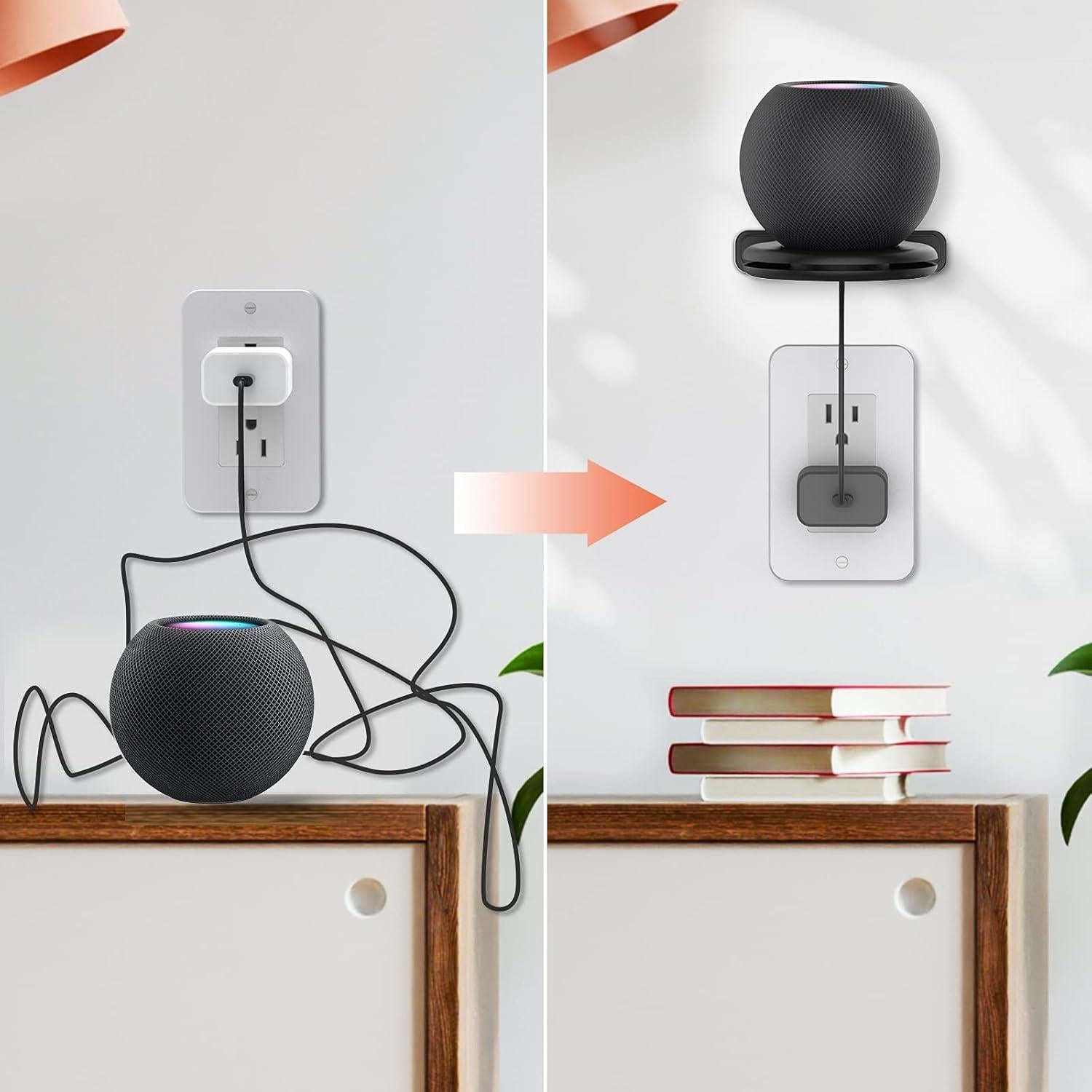 Soporte de pared AHASTYLE para HomePod Mini - Negro 2pcs