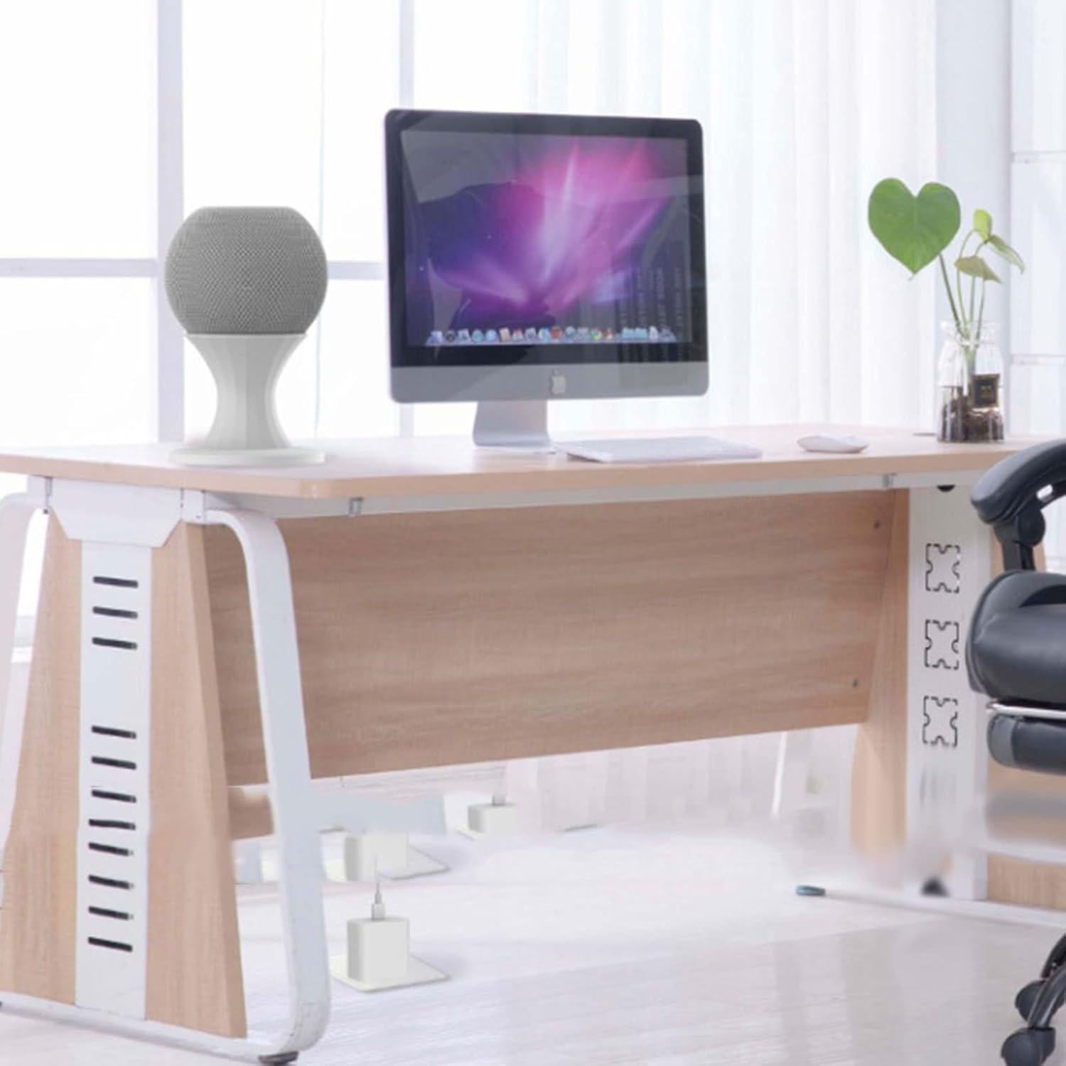 Soporte de Mesa Blanco para Homepod Mini con Gestión de Cable