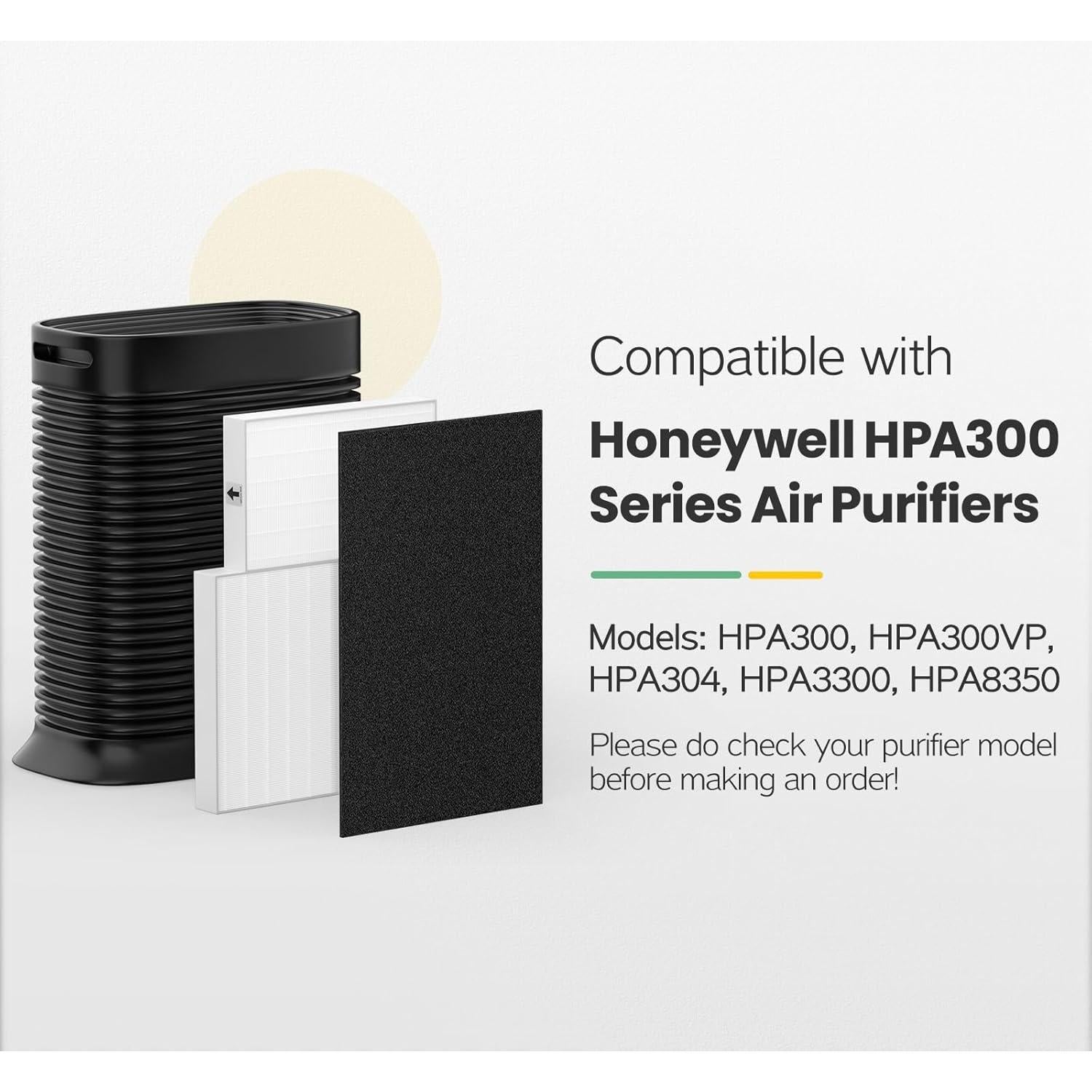 Filtro HEPA HPA300 isinlive para Purificador Honeywell - 7 Piezas