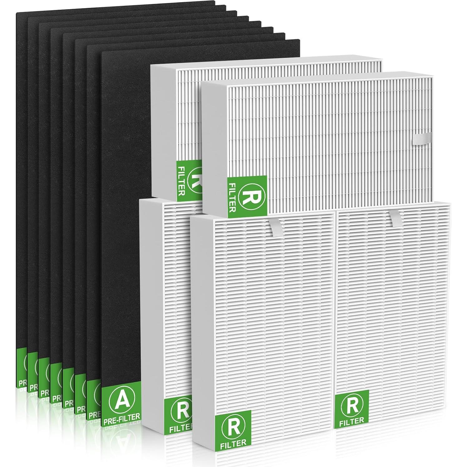 Paquete de 6 Filtros HEPA HPA300 Honeywell + 8 Pre-Filtros