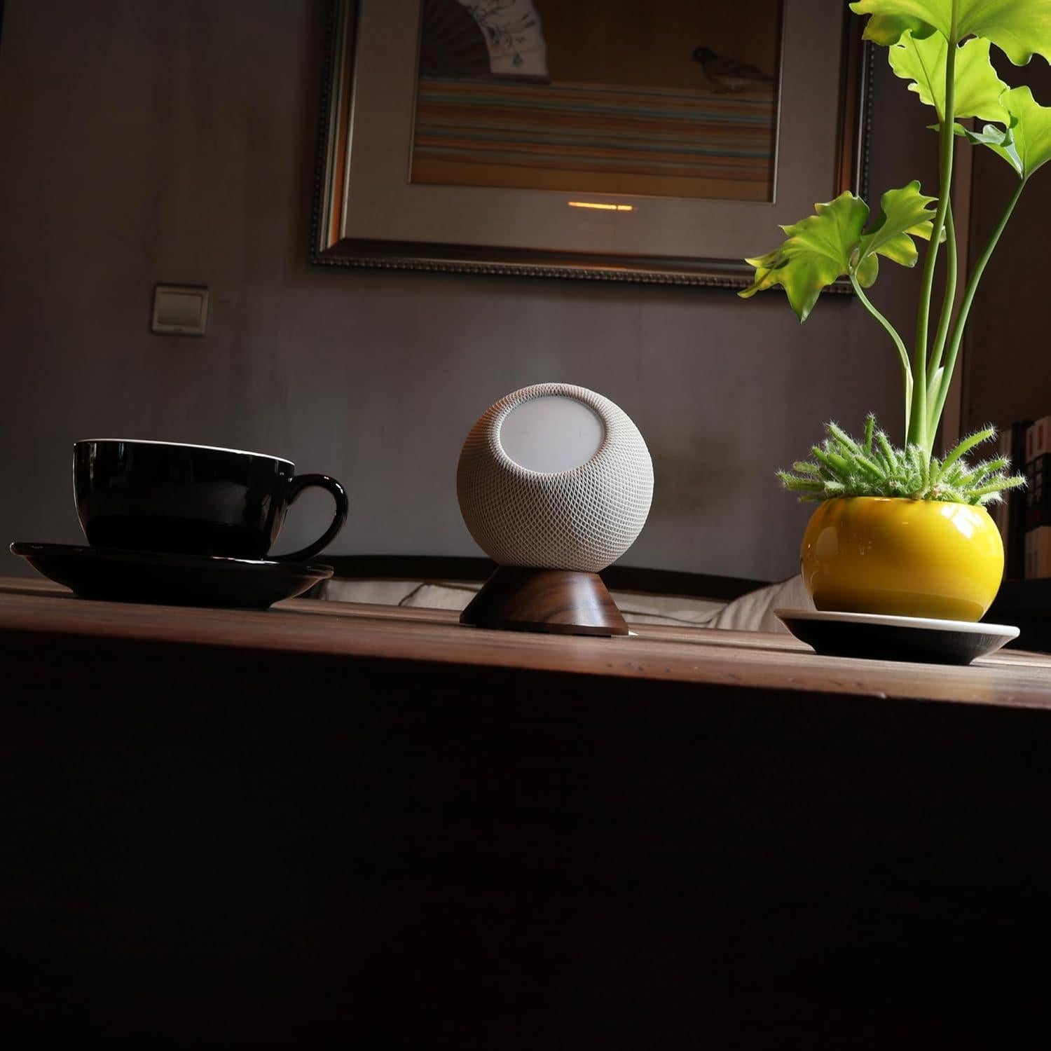 Soporte de Madera para HomePod Mini H Huaberich con Gestión de Cables