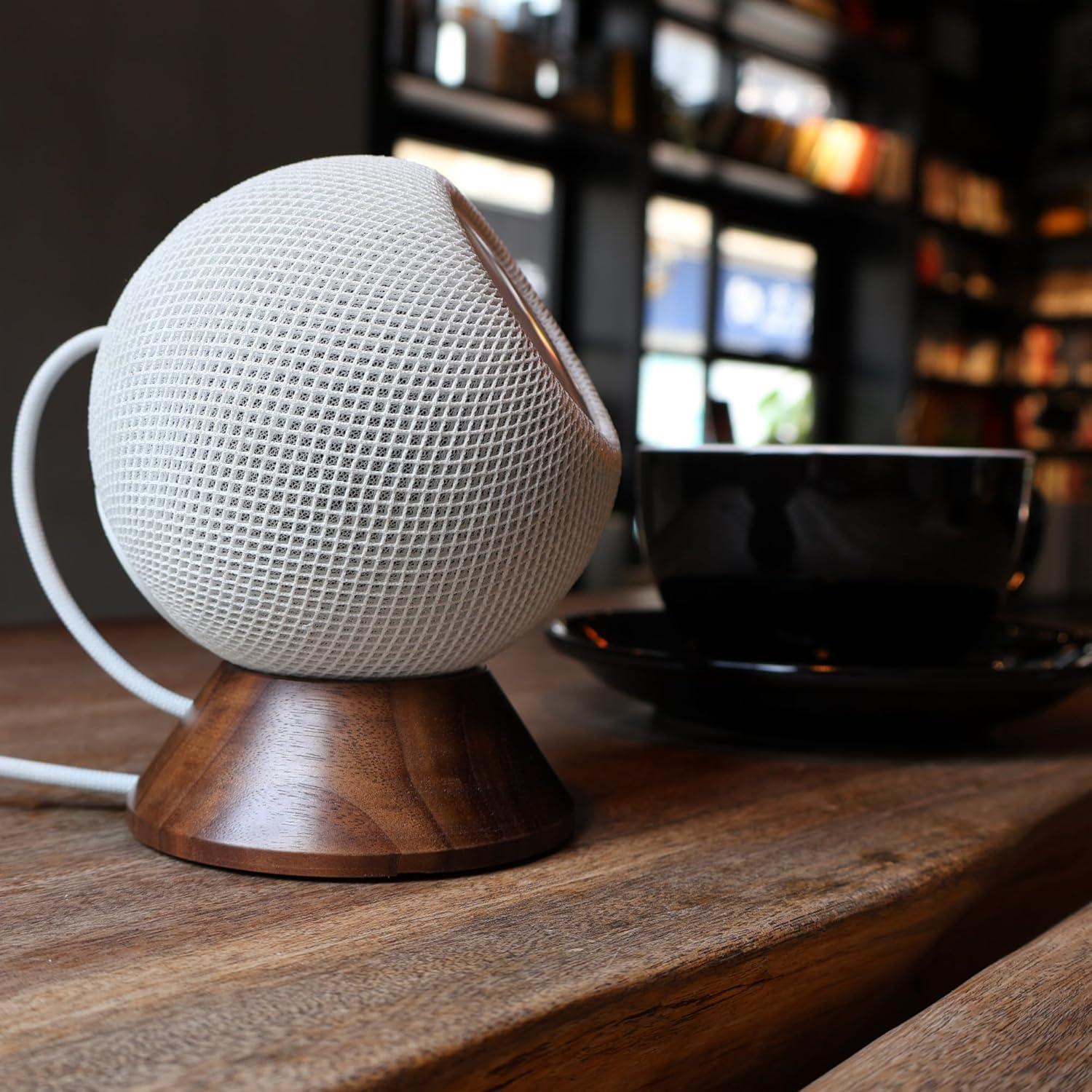 Soporte de Madera para HomePod Mini H Huaberich con Gestión de Cables