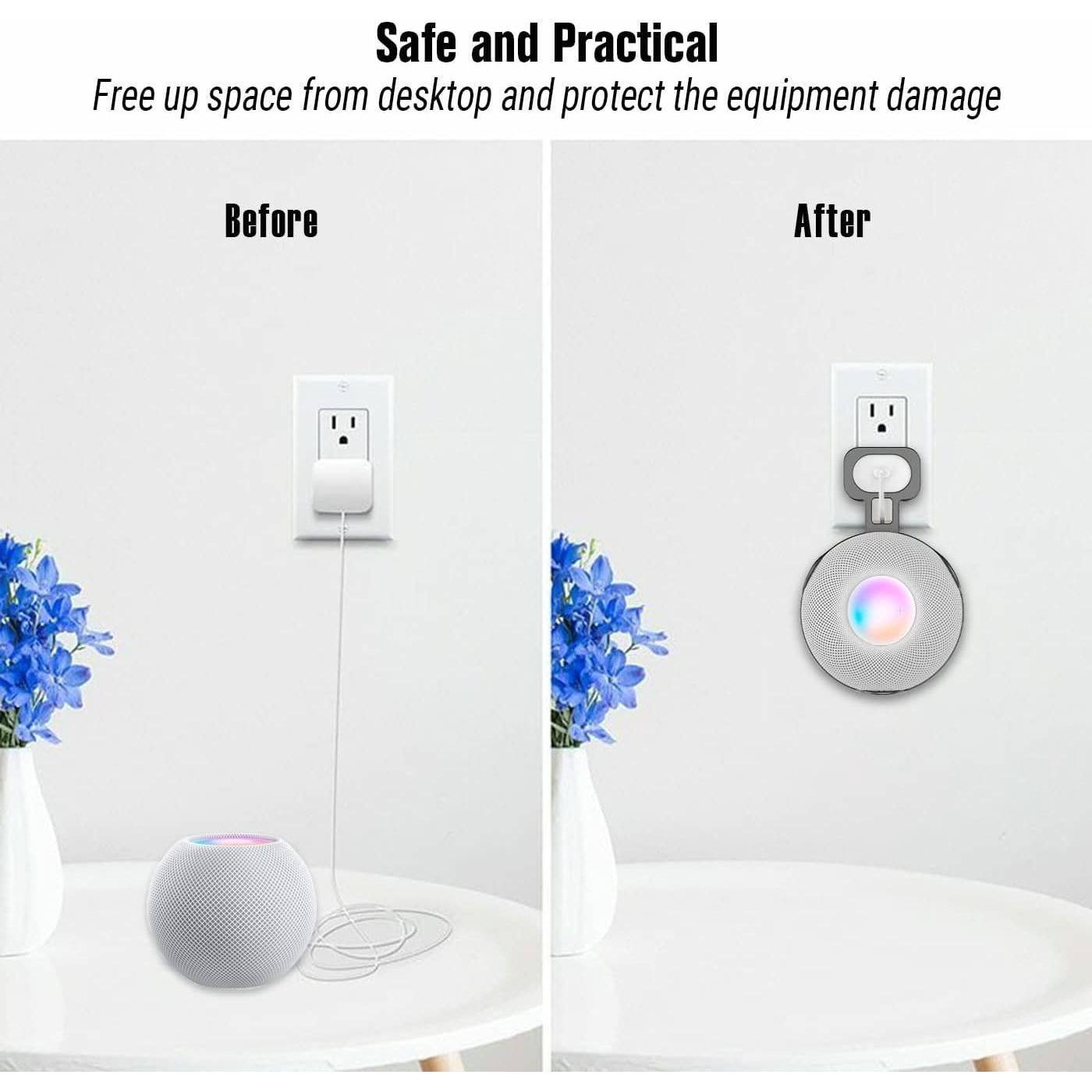 Soporte de Pared para Apple HomePod Mini HeyMoonTong Negro