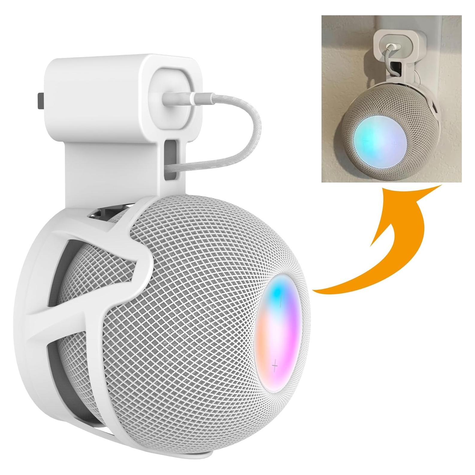 Soporte de Pared para Apple Homepod Mini - Blanco, Sin Tornillos