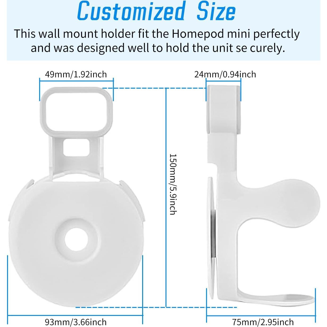 Soporte de Pared para Apple Homepod Mini - Blanco, Sin Tornillos