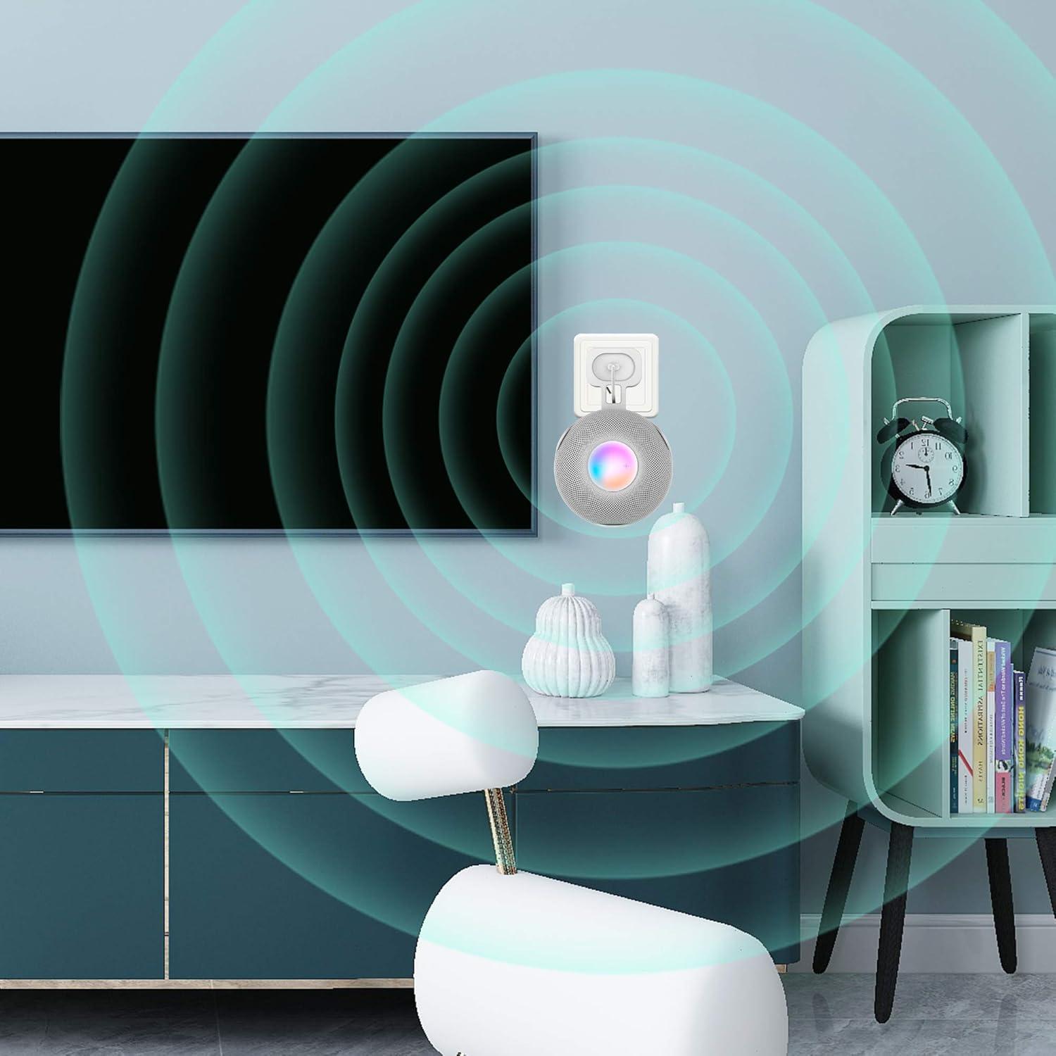 Soporte de Pared para Apple Homepod Mini - Blanco, Sin Tornillos