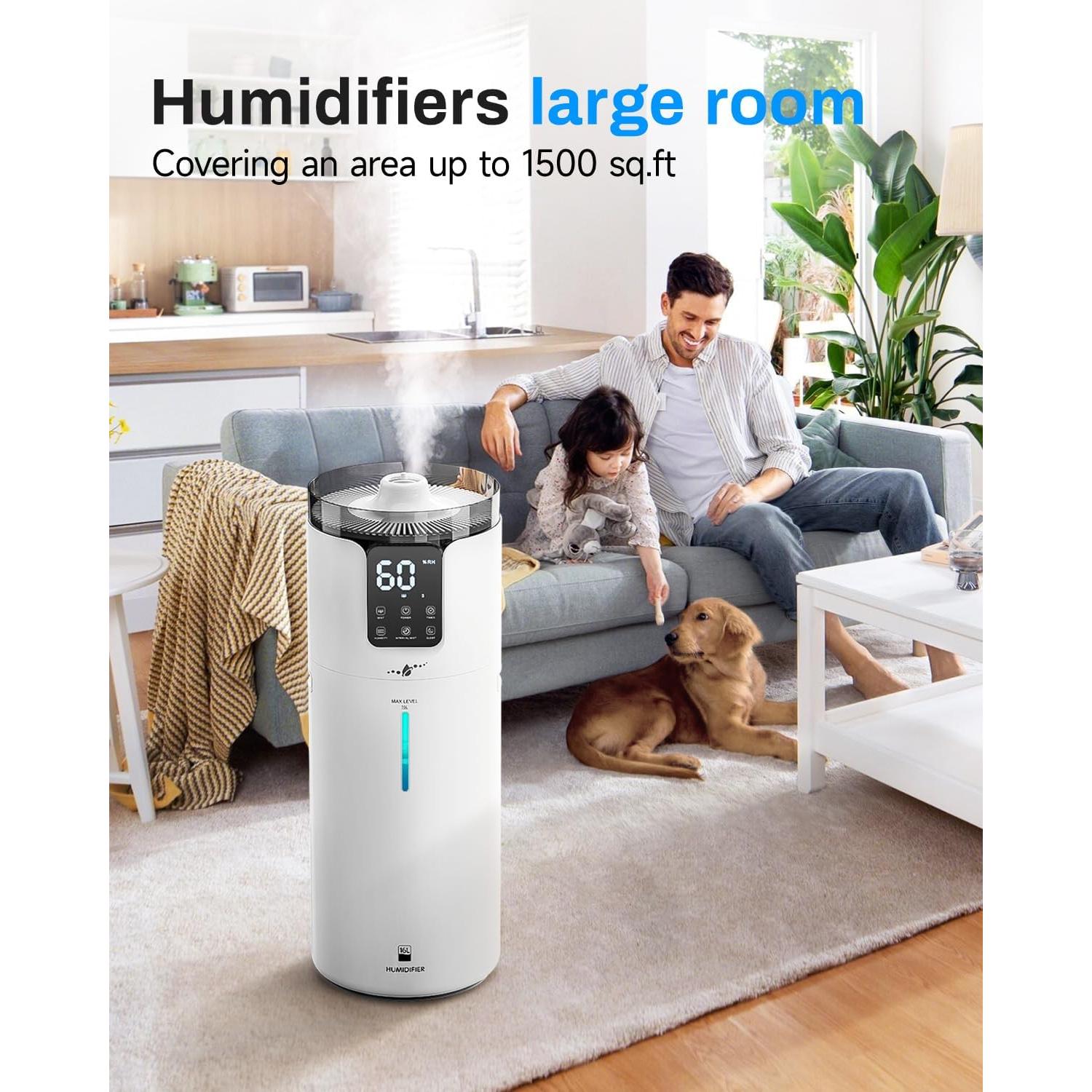 Humidificador Ultrasónico Lacidoll 16L para Habitaciones Grandes