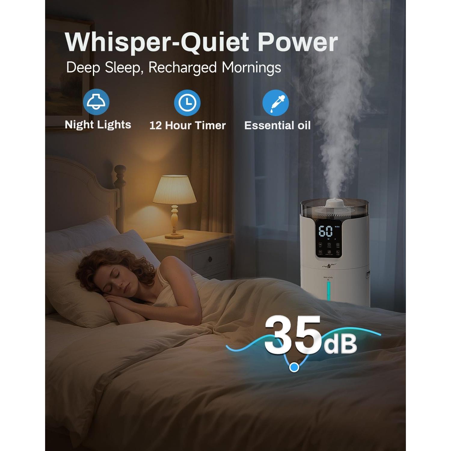 Humidificador Ultrasónico Lacidoll 16L para Habitaciones Grandes