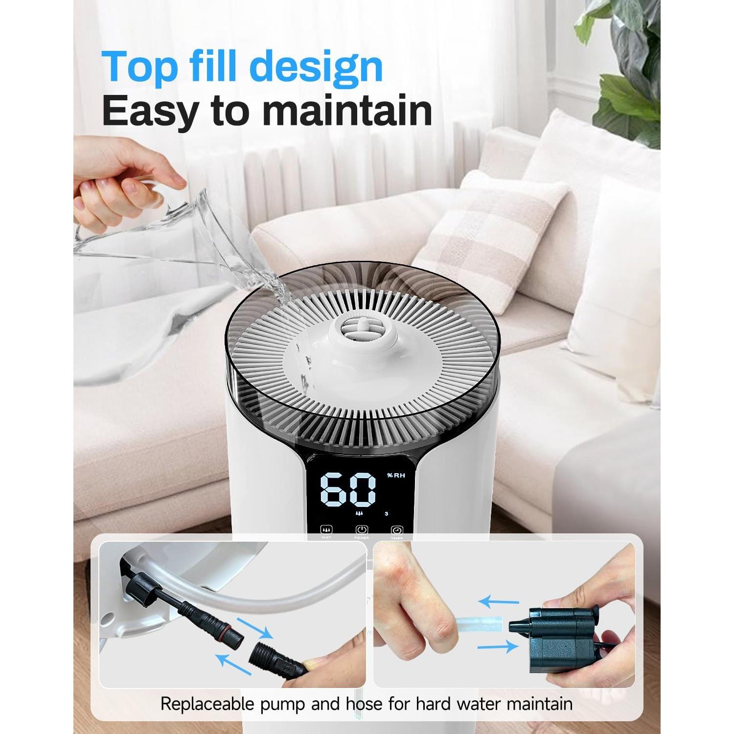 Humidificador Ultrasónico Lacidoll 16L para Habitaciones Grandes