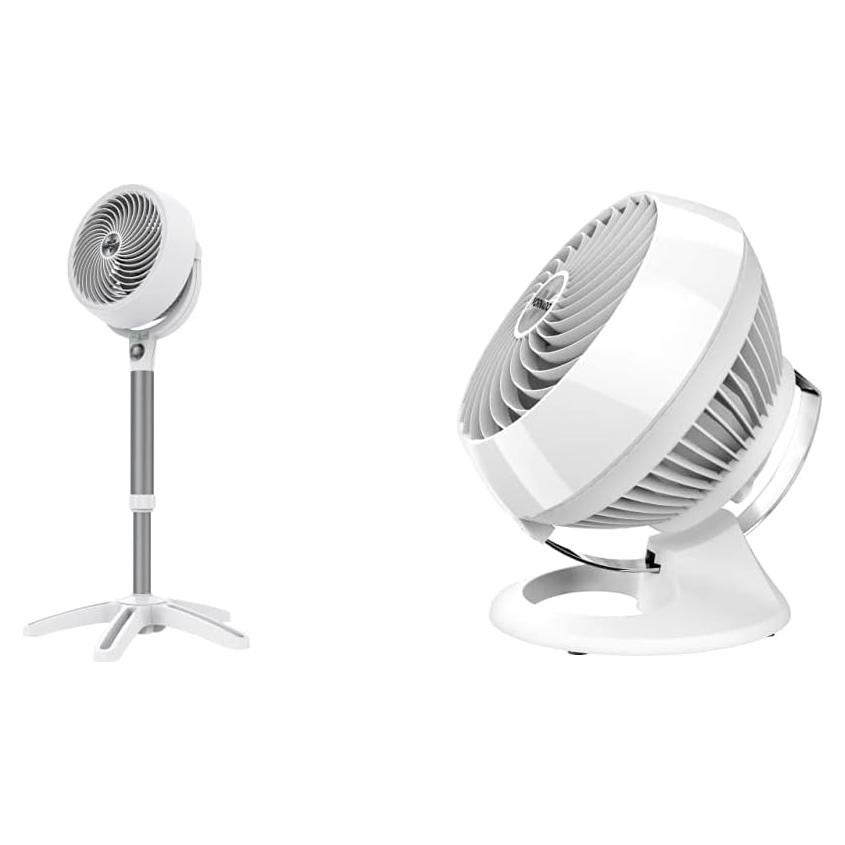 Ventilador de Pedestal Vornado 683DC y Circulador 460 Blanco