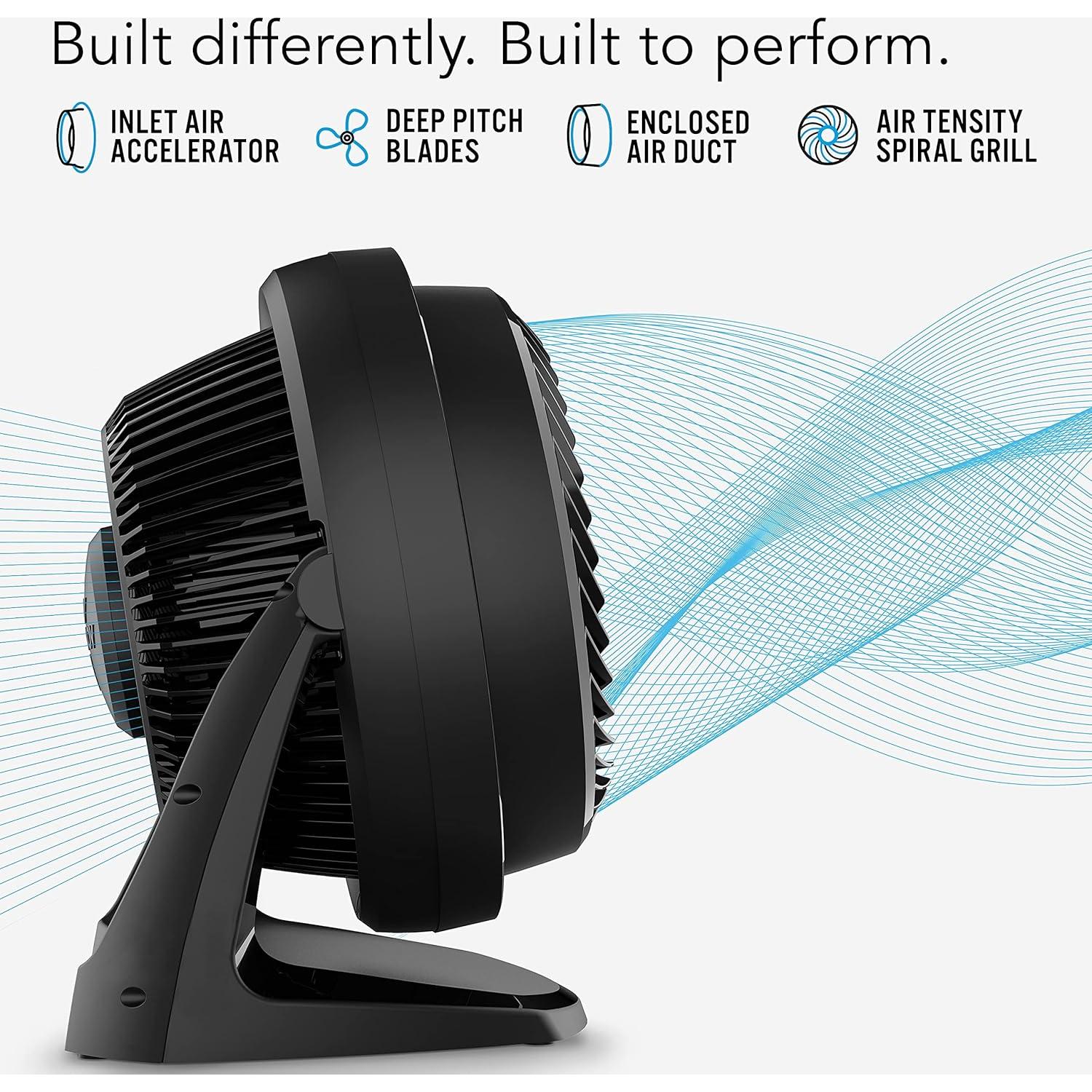 Ventilador Circulador de Aire Vornado 62 3 Velocidades Negro