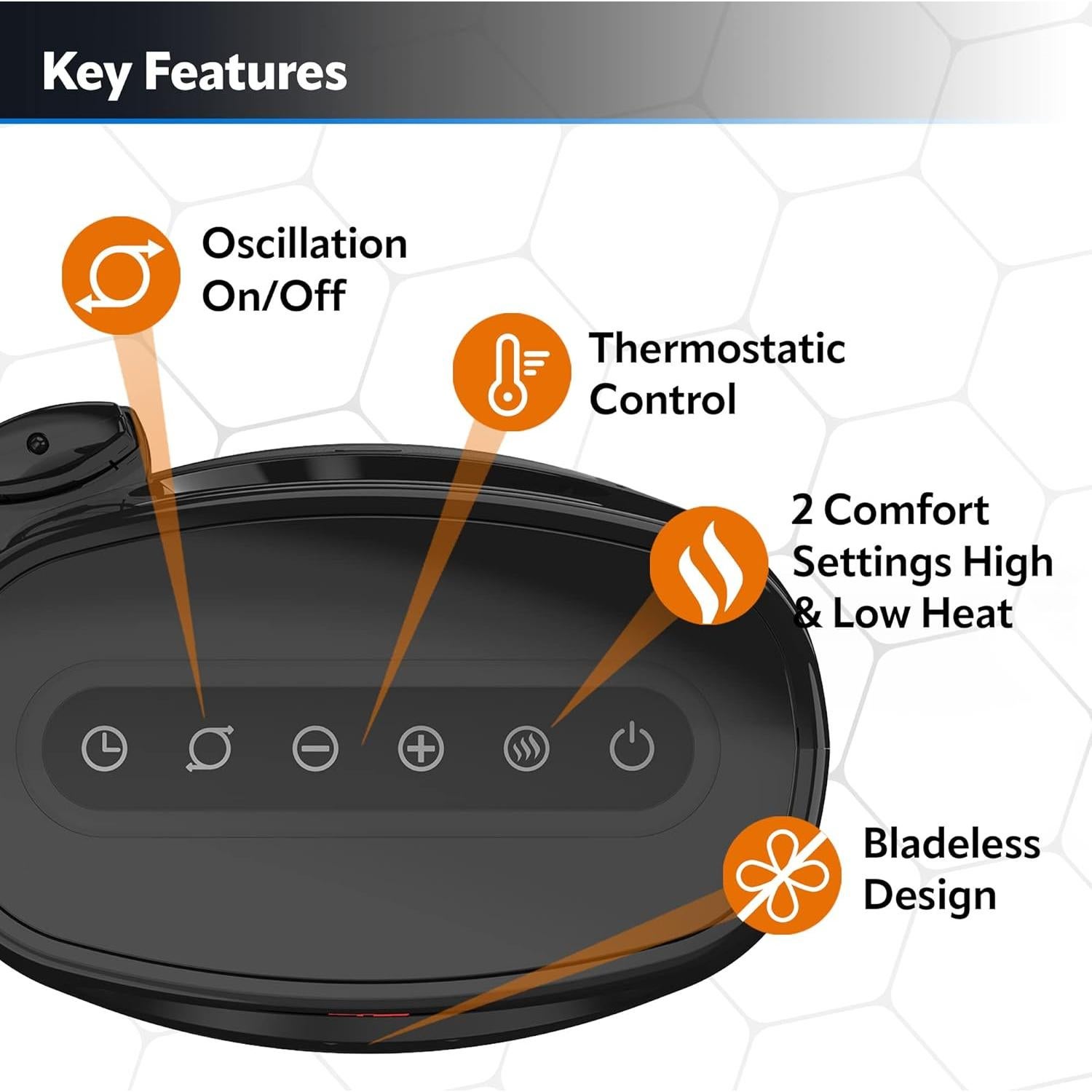 Calefactor de Torre Cerámico Lasko CW210 1500W Sin Aspas