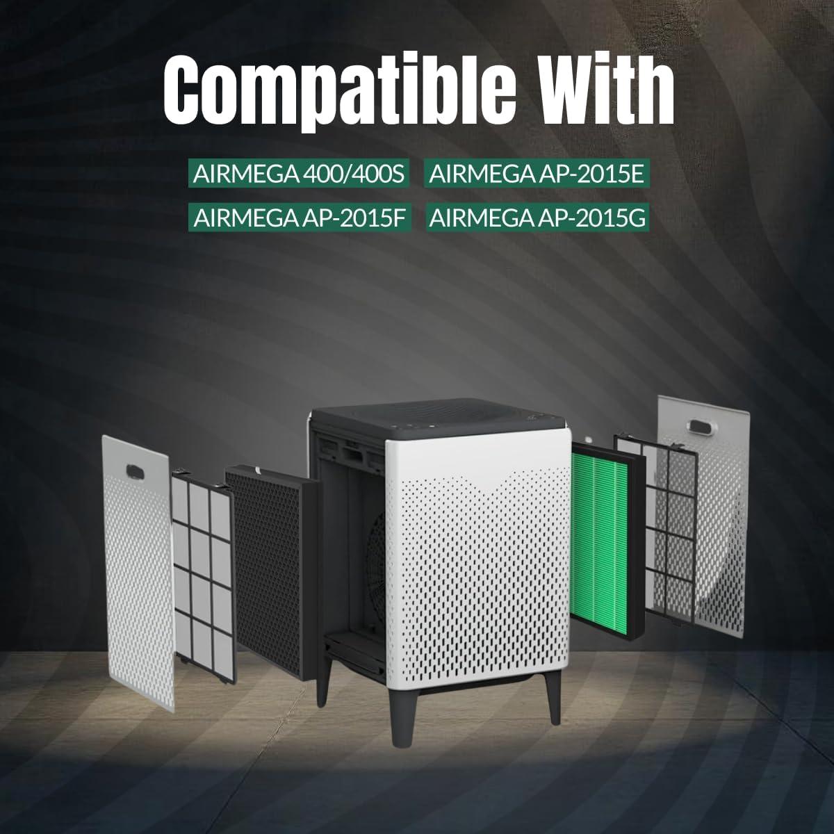 Reemplazo Filtro HEPA y Carbón Coway Airmega 400/400S - 2 Unidades