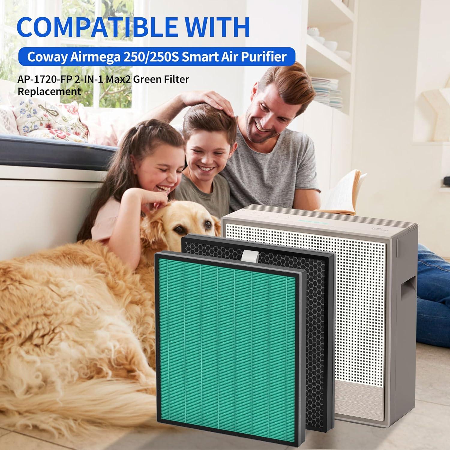 Filtros de Reemplazo HEPA y Carbón Activado Coway Airmega 250