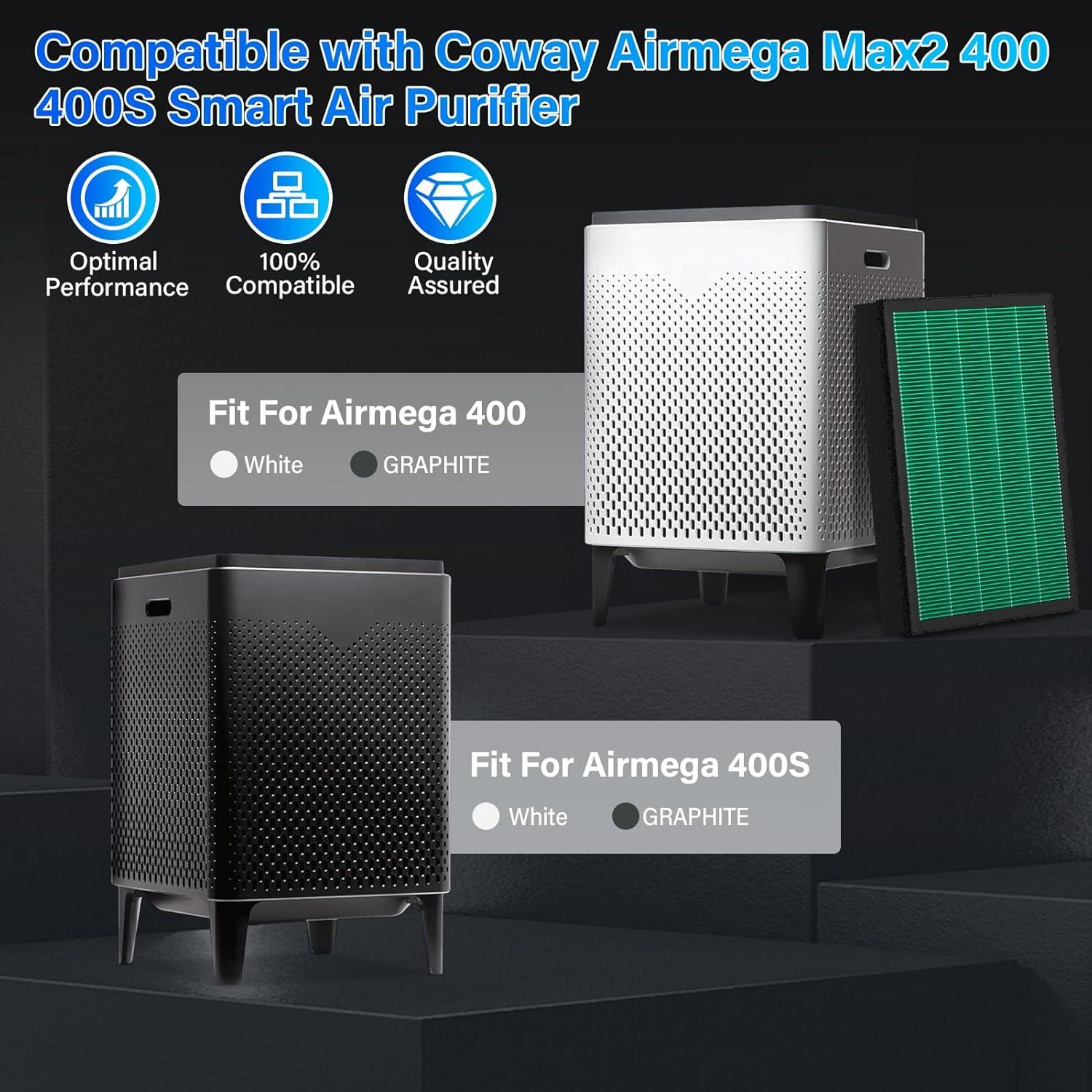 Filtro de Reemplazo Coway Airmega Max2 400/400S H13 - Paquete de 4