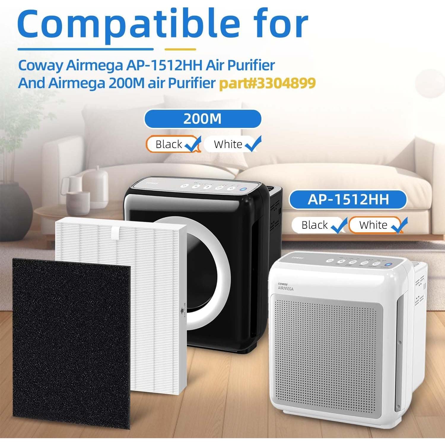 Filtro de Reemplazo HEPA Coway AP-1512HH - 4 Filtros + 8 Carbono