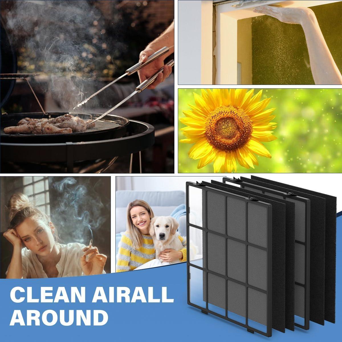 Reemplazo Filtro Lavable Coway AP-1512HH - 2 Prefiltros + 4 Carbón