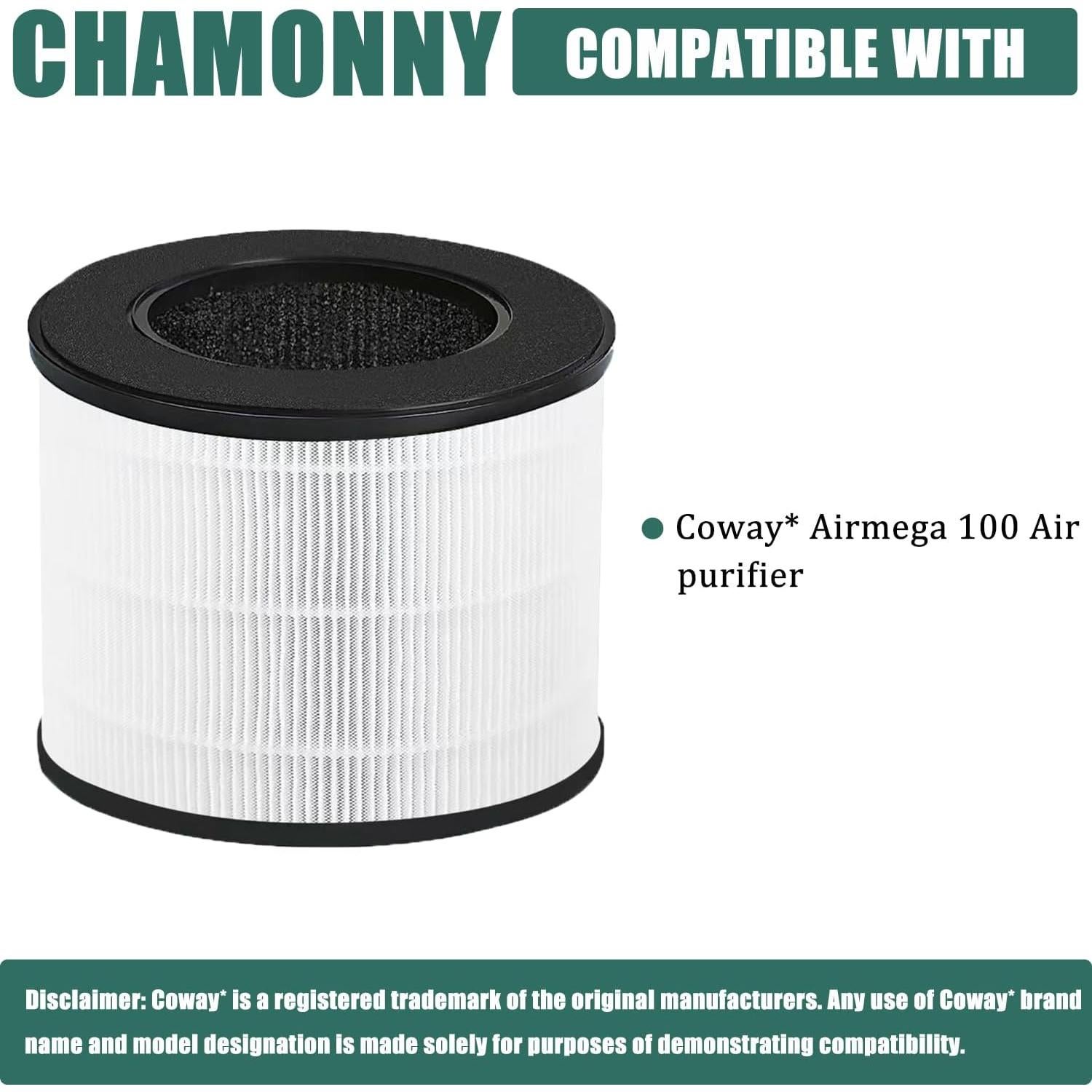 Filtro HEPA CHAMONNY para Purificador Coway Airmega 100 - 2 Pzs