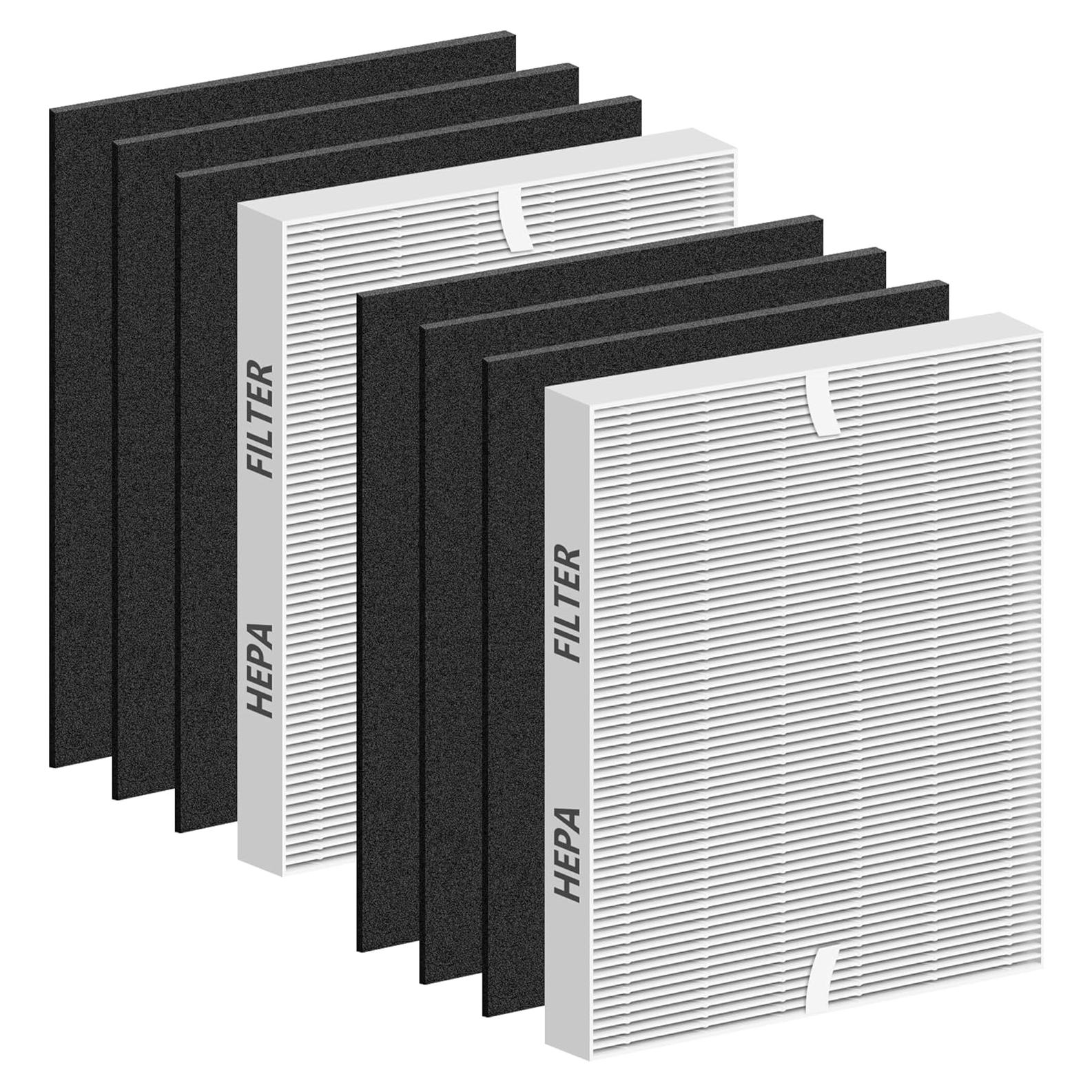 Improvedhand AP-1512HH Replacement Filter for Coway Airmega 200m series AP-1512HH AP-1518R AP-1519P, 2 Pack H13 True High Efficiency Filter & 6 Pack Activated Carbon Pre-Filter, Replace Part # 3304899