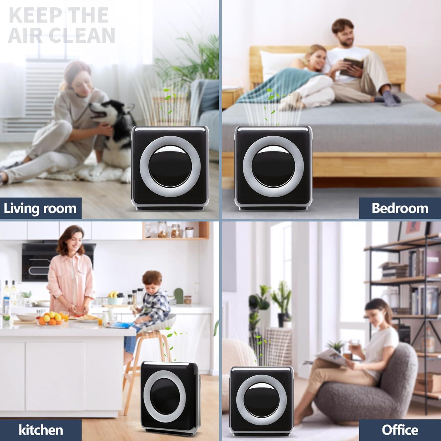 Paquete de 4 Filtros HEPA Midiex AP-1512HH para Purificadores