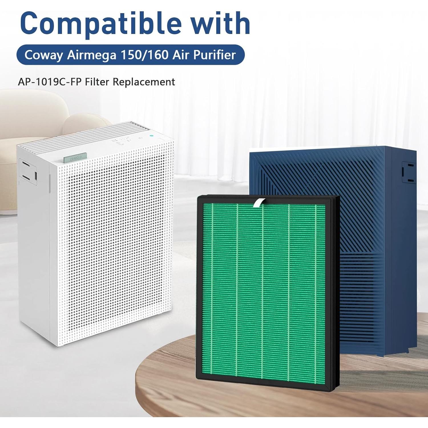 Filtros de Reemplazo HEPA y Carbono Smilyan para Coway Airmega 150