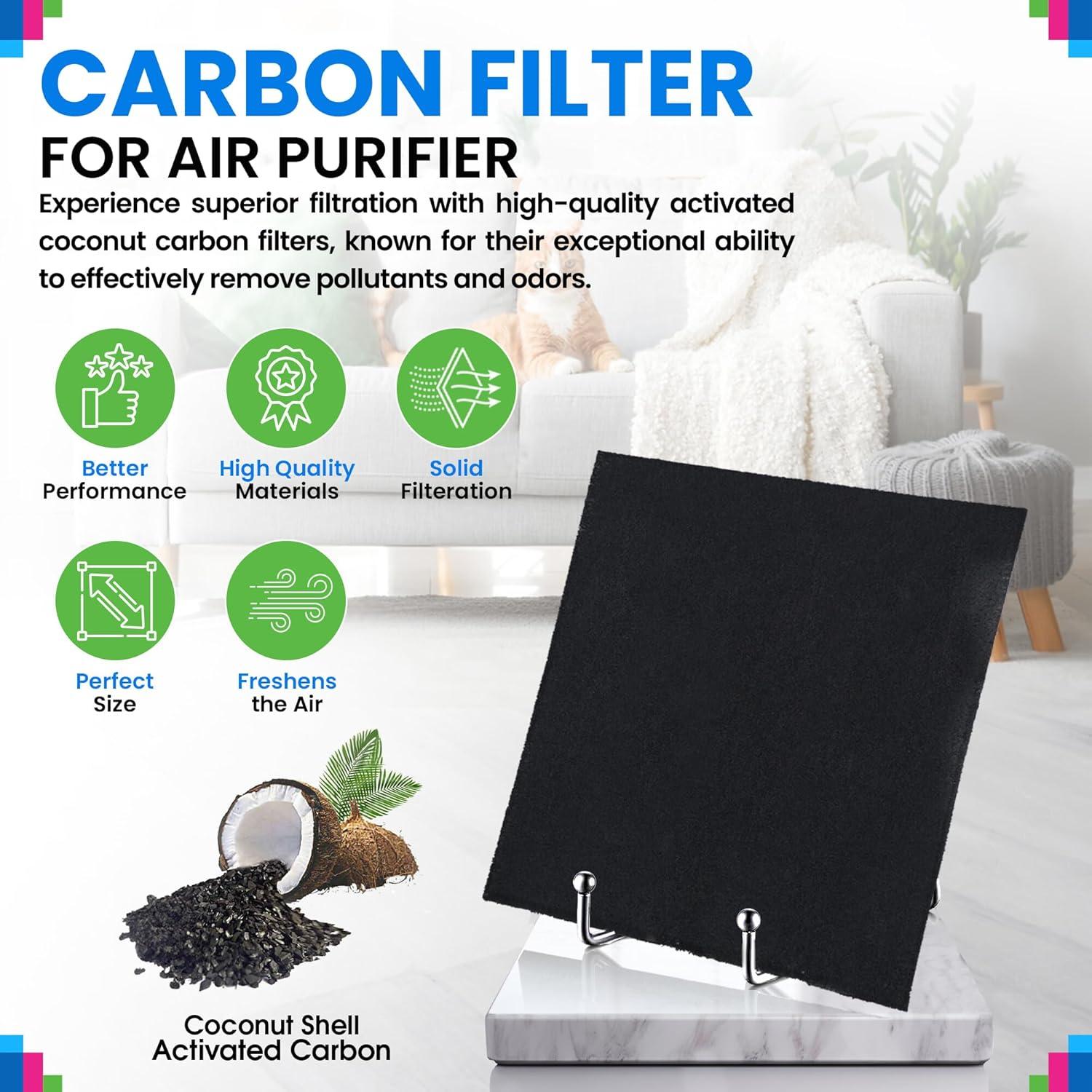 Filtro de Carbono Bagean para Purificador Coway AP-1512HH y 200M - Paquete de 3