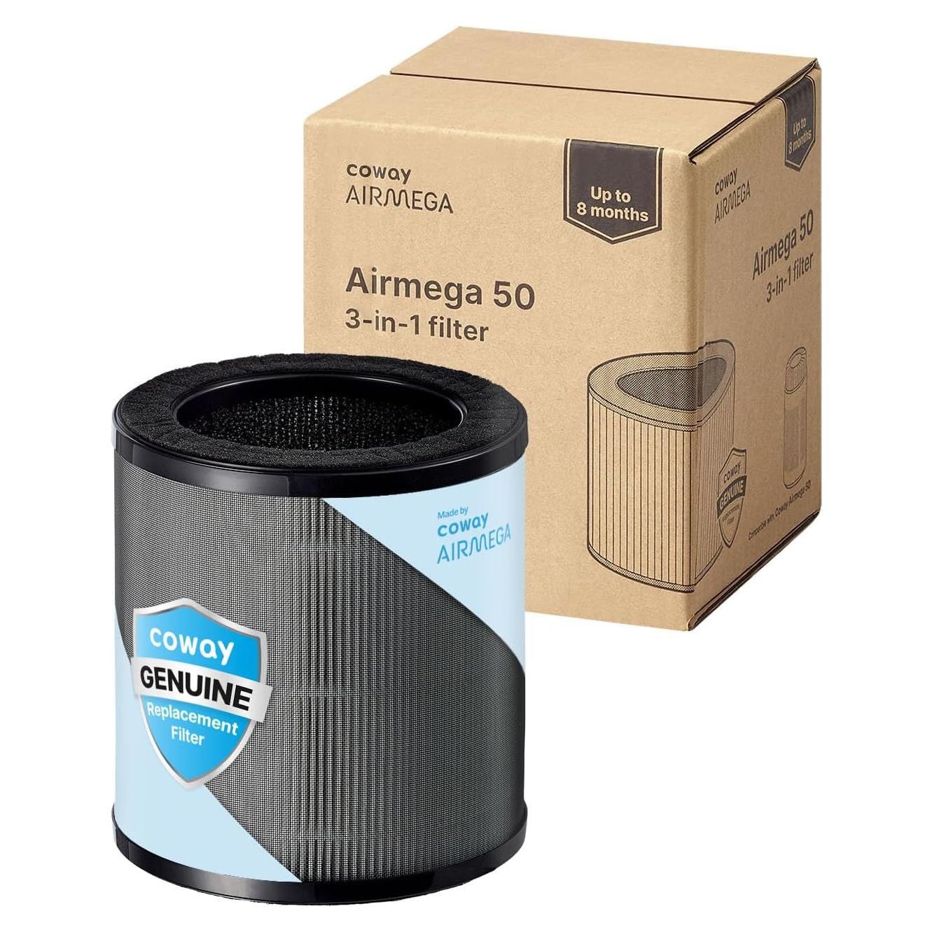 Juego de Filtros de Reemplazo Coway Airmega 50 - HEPA y Desodorización