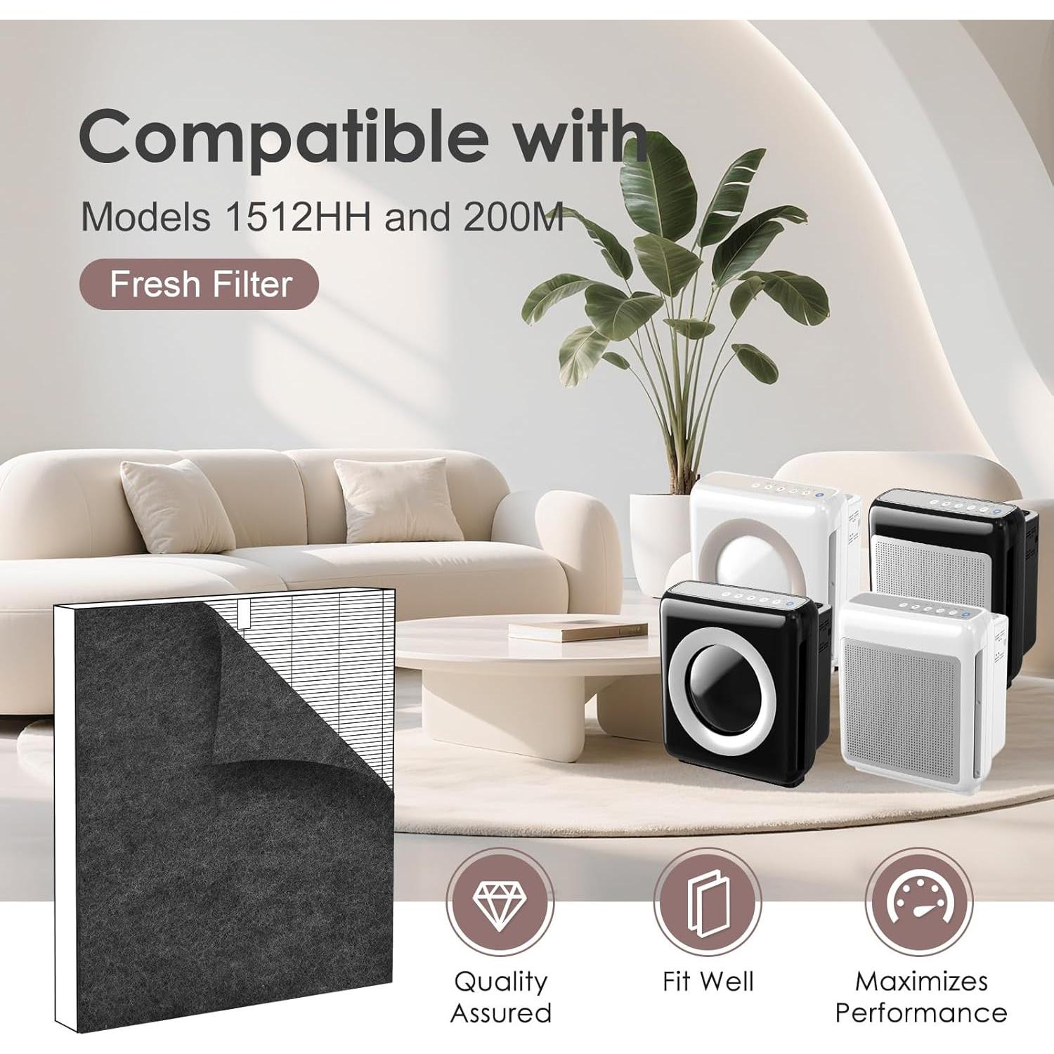 Filtros Pre-activos de Carbono HSIAMEN para Purificador Coway AP-1512HH