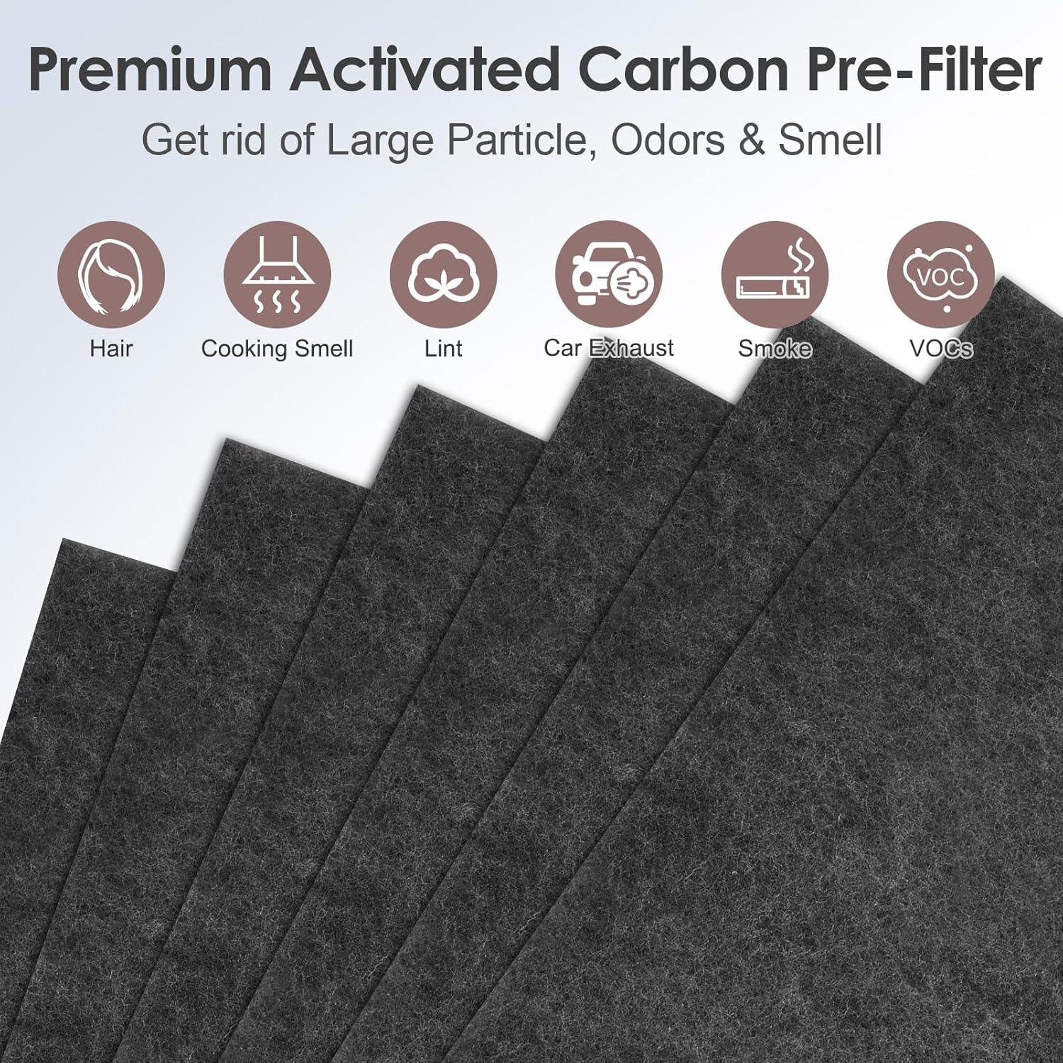 Filtros Pre-activos de Carbono HSIAMEN para Purificador Coway AP-1512HH
