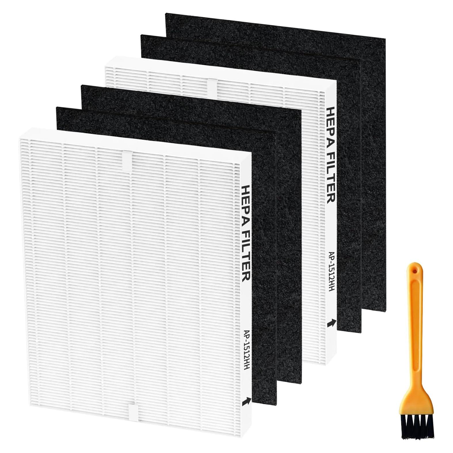 Juego de Filtros HEPA y Carbón Wolipury para Coway AP-1512HH