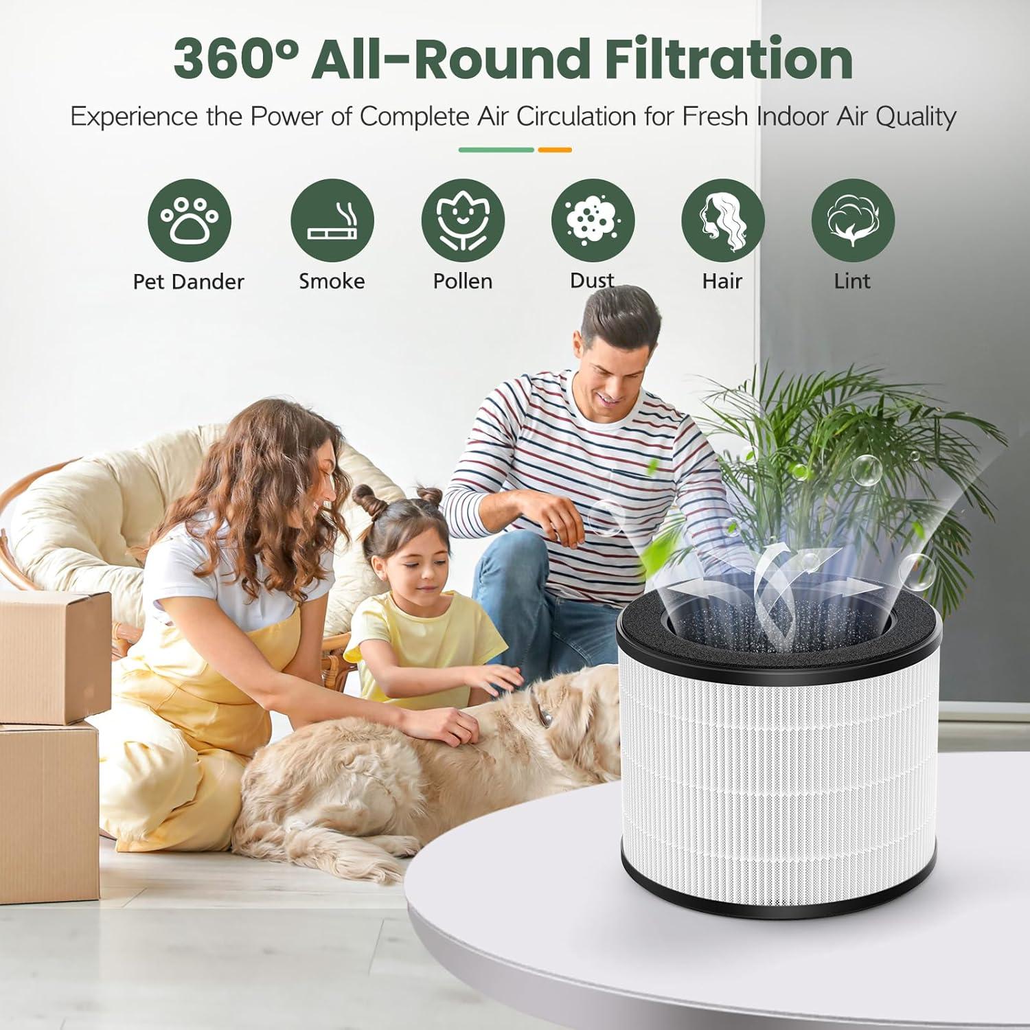 Paquete de 2 Filtros de Reemplazo Isinlive para Coway Airmega 100