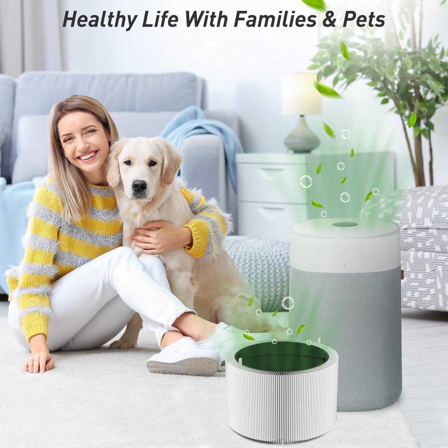 Paquete de 2 Filtros de Reemplazo H13 para Purificador Blueair 211i Max