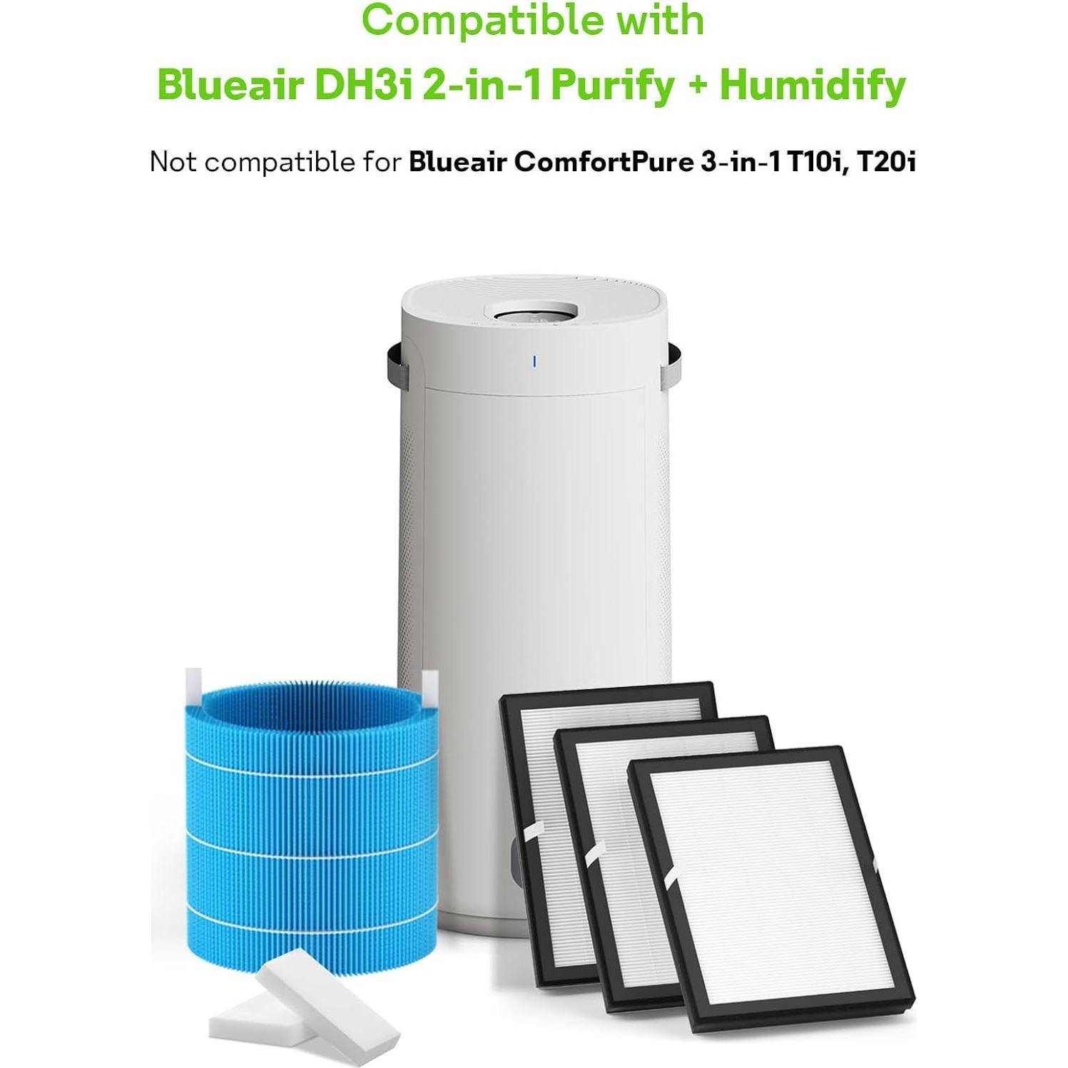 Juego de Filtros de Reemplazo Mbetter DH3i para Purificador de Aire