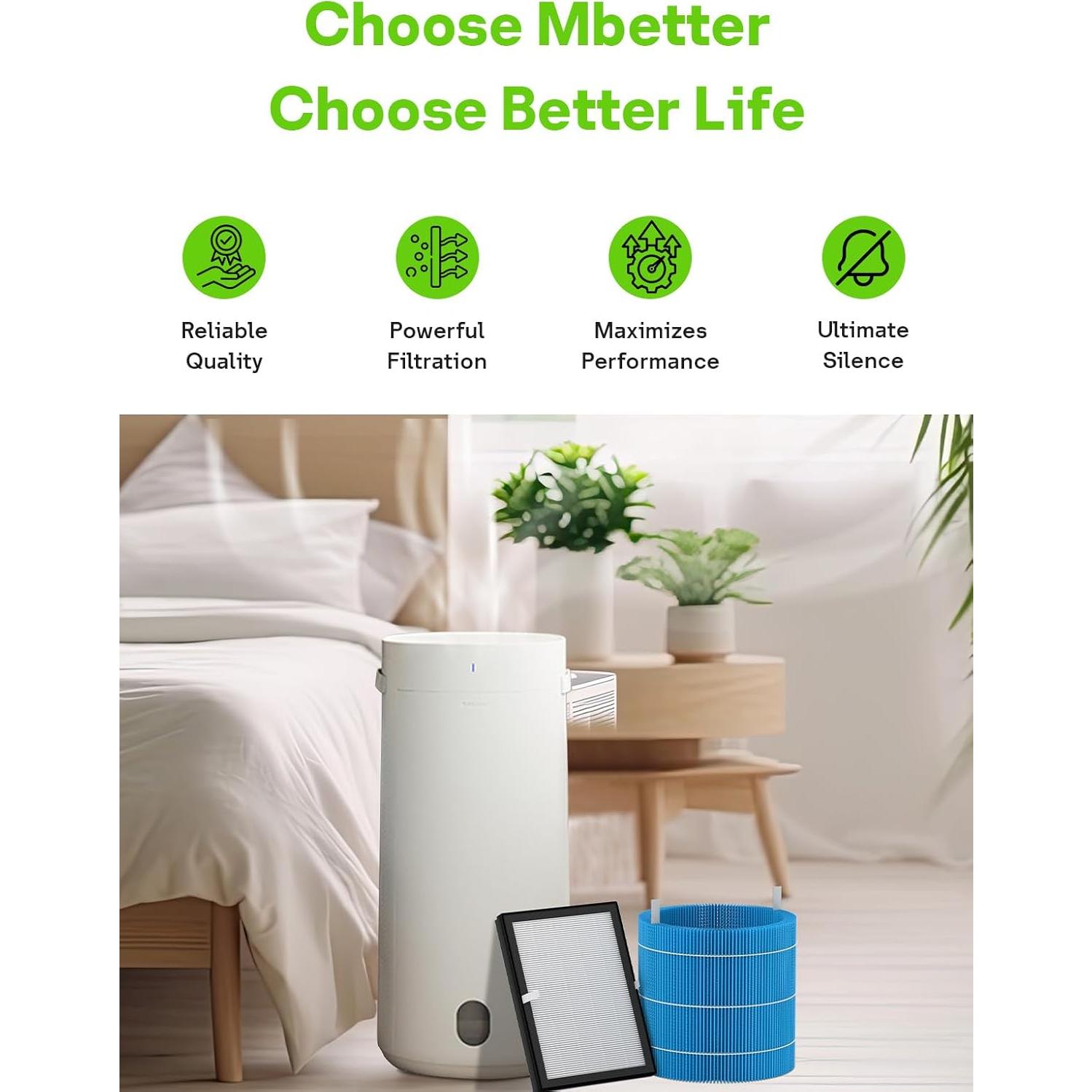 Juego de Filtros de Reemplazo Mbetter DH3i para Purificador de Aire