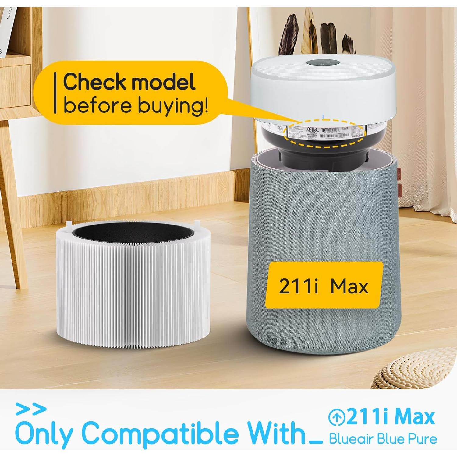 Filtro de Reemplazo Togameoy F2MAX para Purificador Blue Pure 211i Max - Paquete de 2