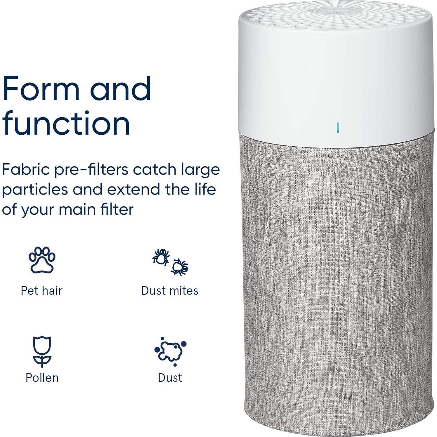 Pre-Filtro Blueair Blue Pure 411 Auto Gris Claro Lavable