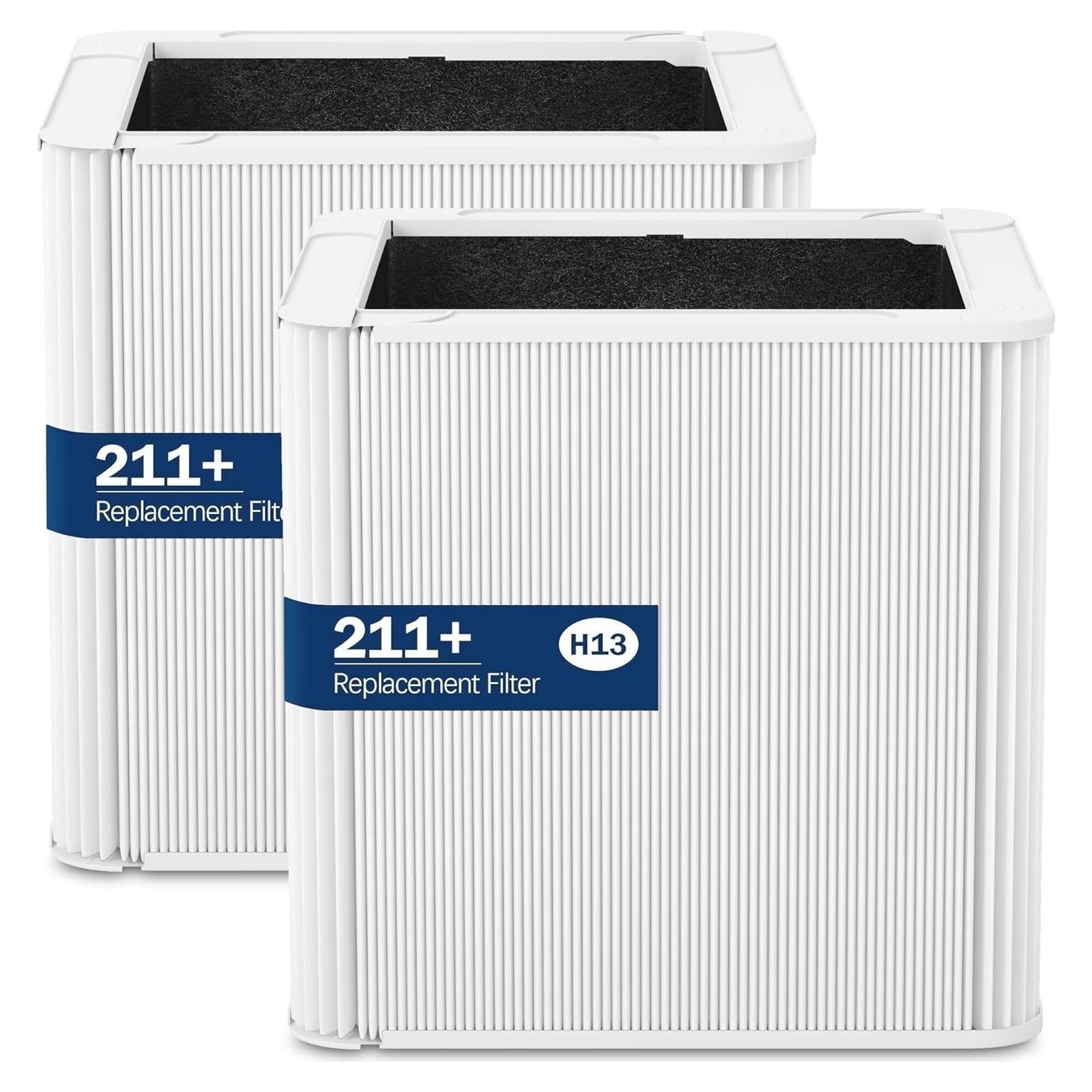 Paquete de 2 Filtros de Reemplazo Jeccula 211+ para Purificador Blue Pure 211+